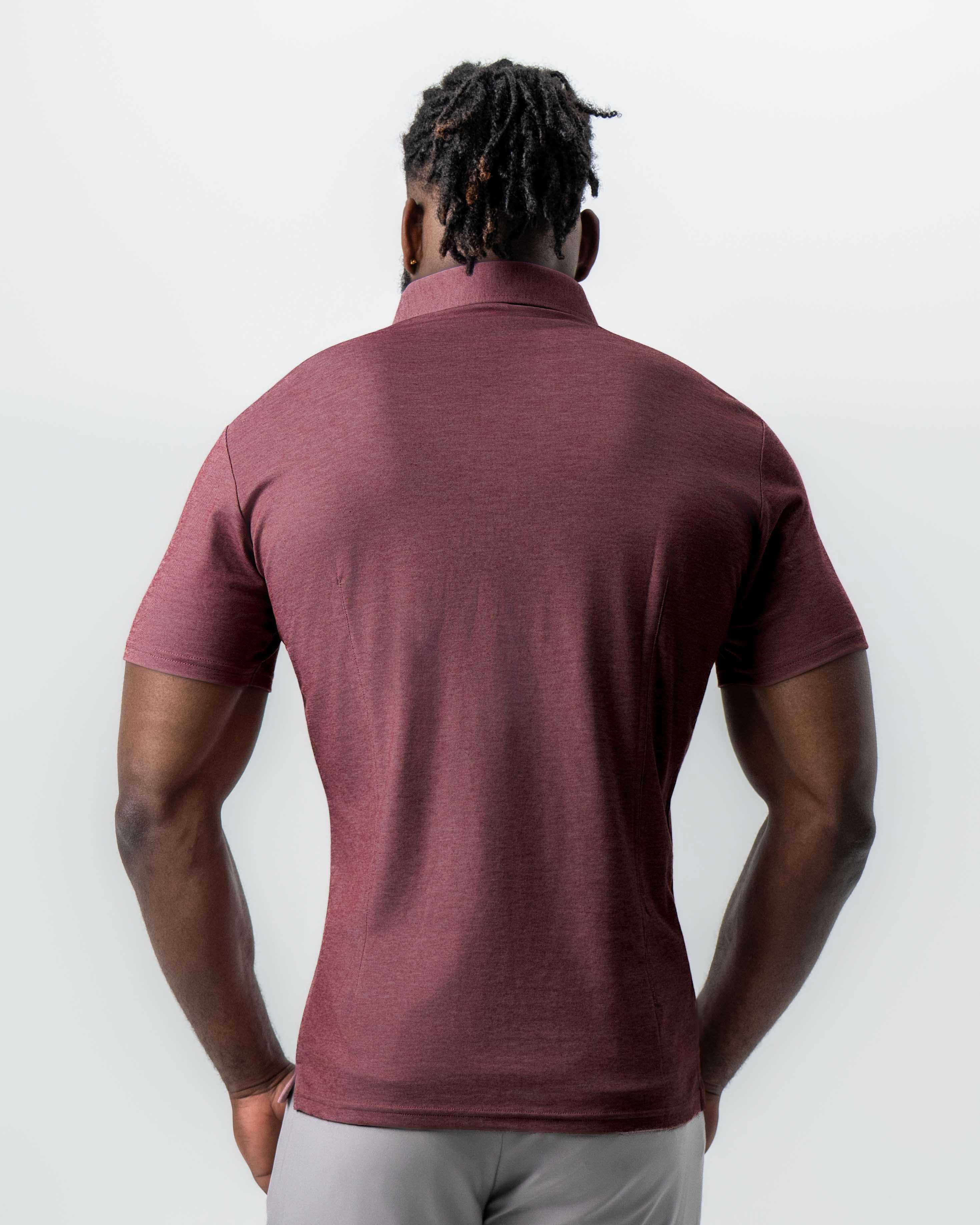 "The Avery" Maroon Pique Polo