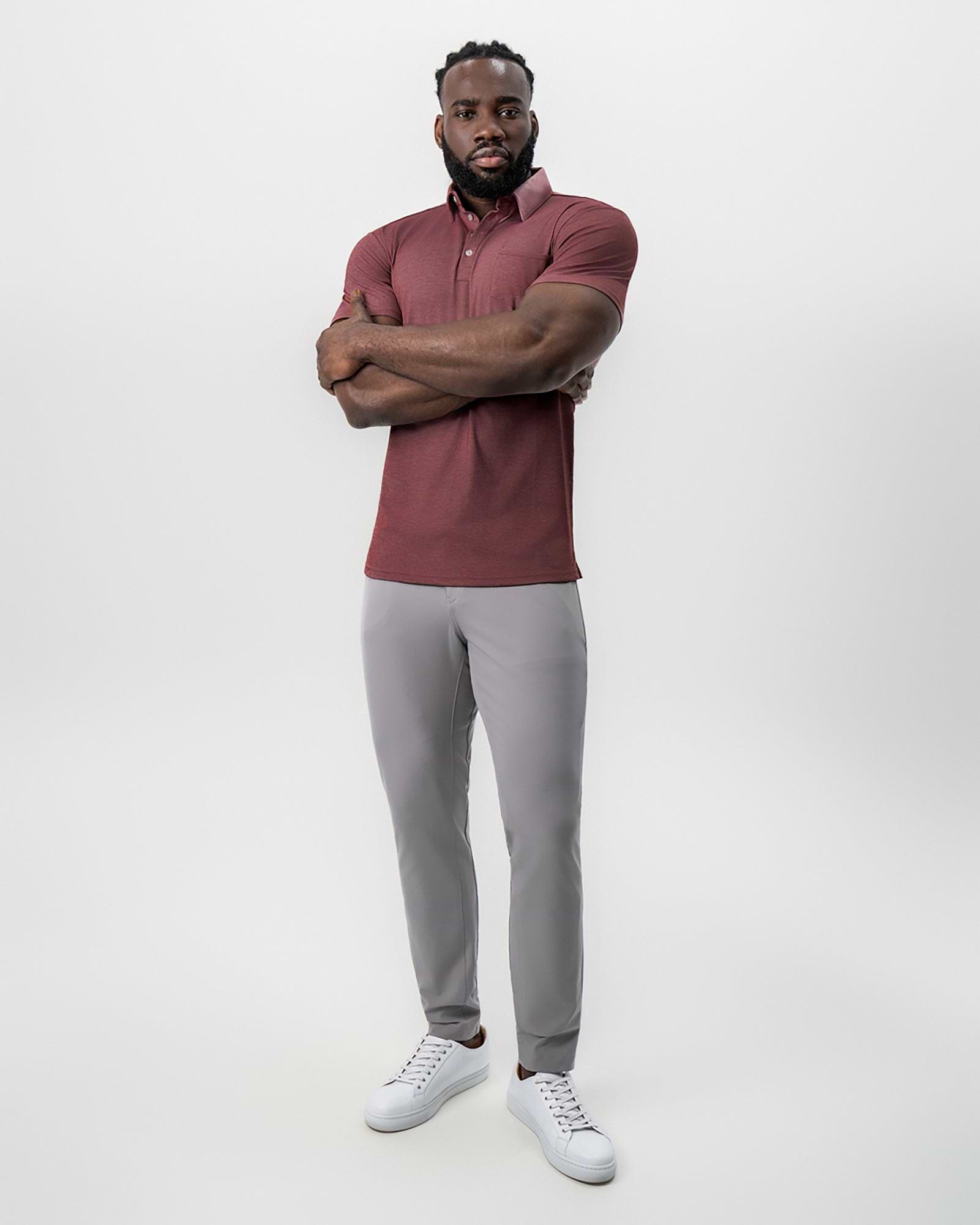 "The Avery" Maroon Pique Polo
