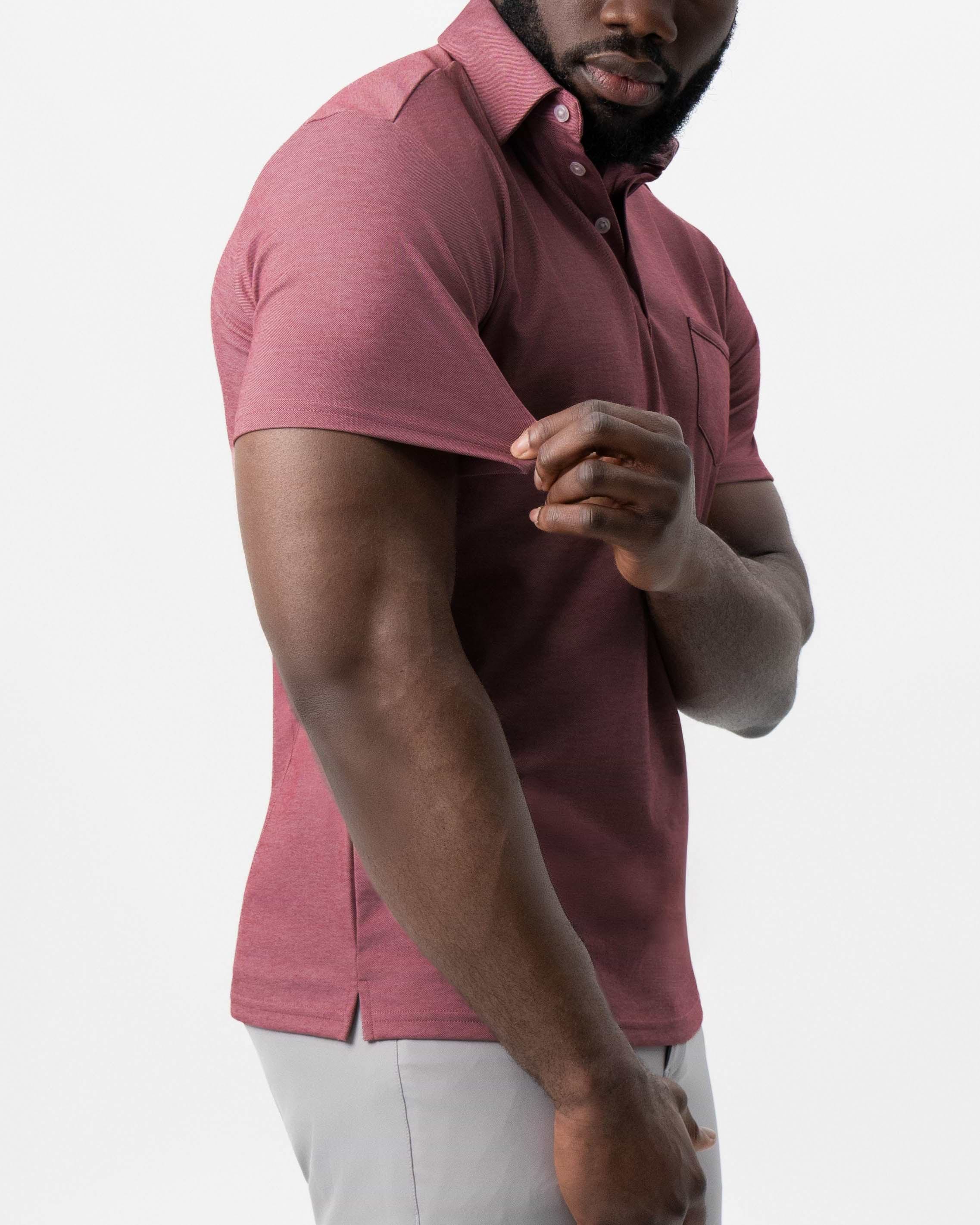 "The Avery" Maroon Pique Polo