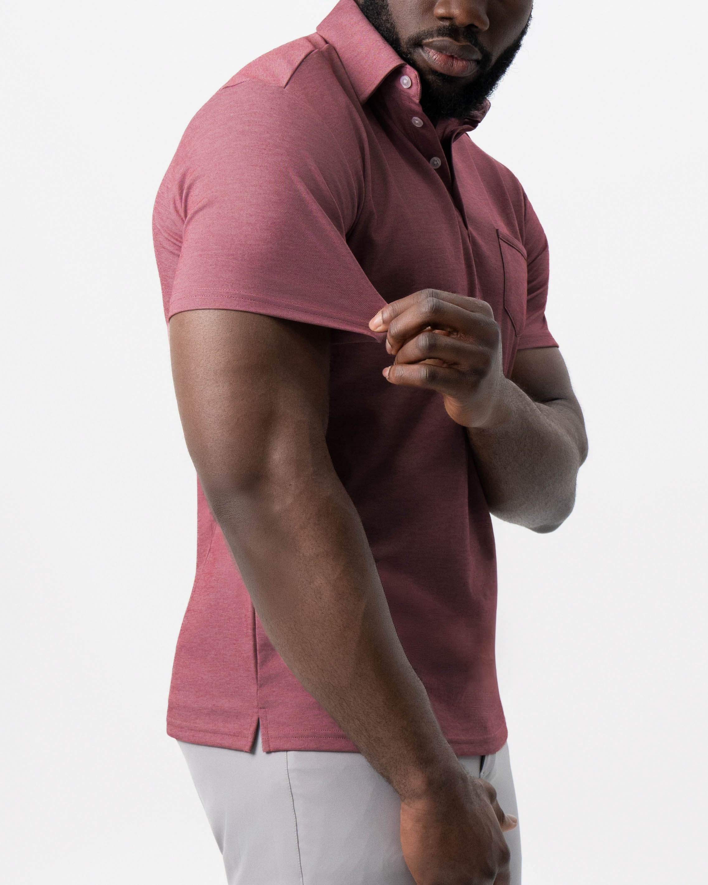"The Avery" Maroon Pique Polo