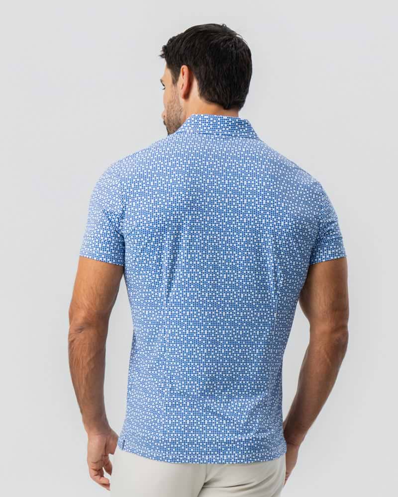 "The Beckham" Geo Royal Blue & White Double Circle