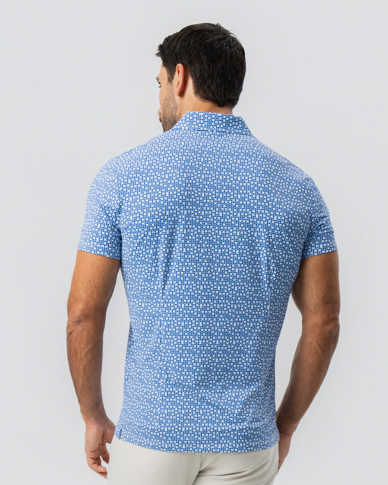 "The Beckham" Geo Royal Blue & White Double Circle