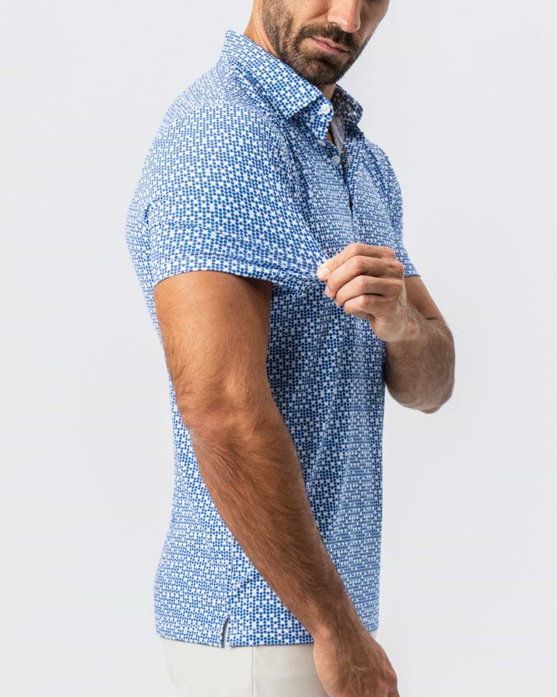 "The Beckham" Geo Royal Blue & White Double Circle