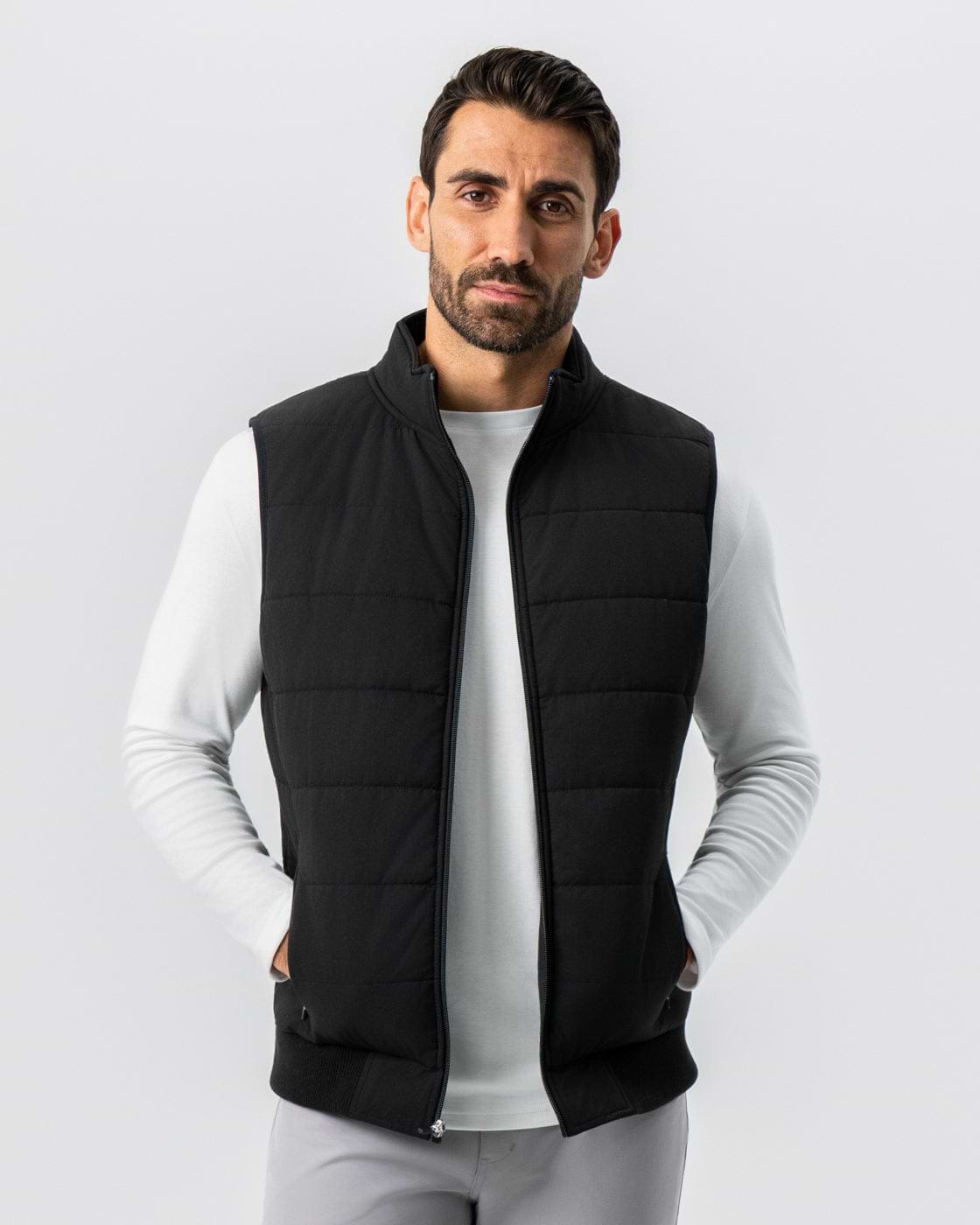 ３*ｅ様 【BELPER】 4pocket down vest Down Vest - Black