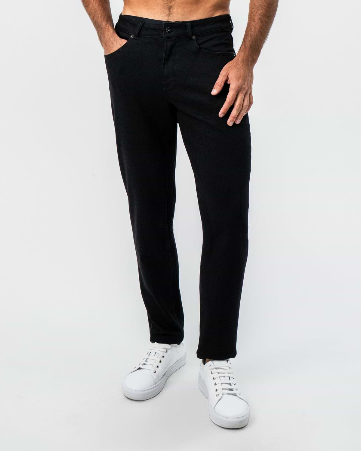 Athletic Fit Stretch Jeans - Black
