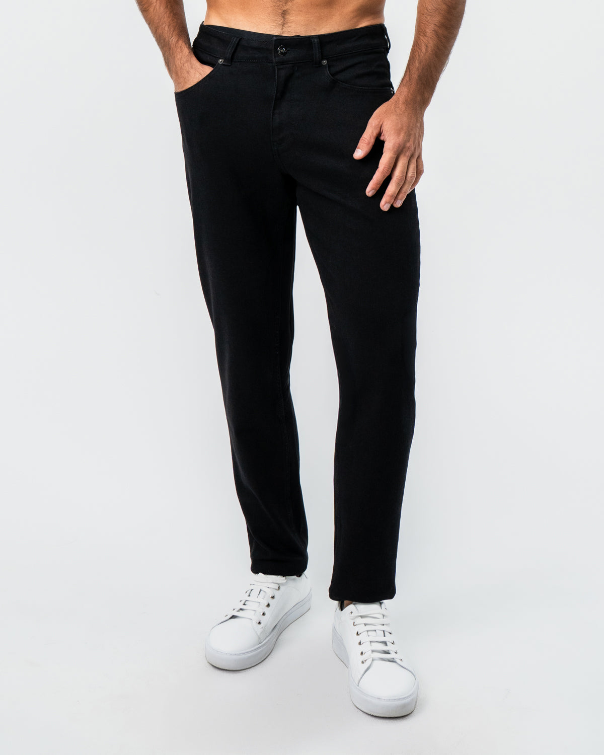 Athletic Fit Stretch Jeans - Black