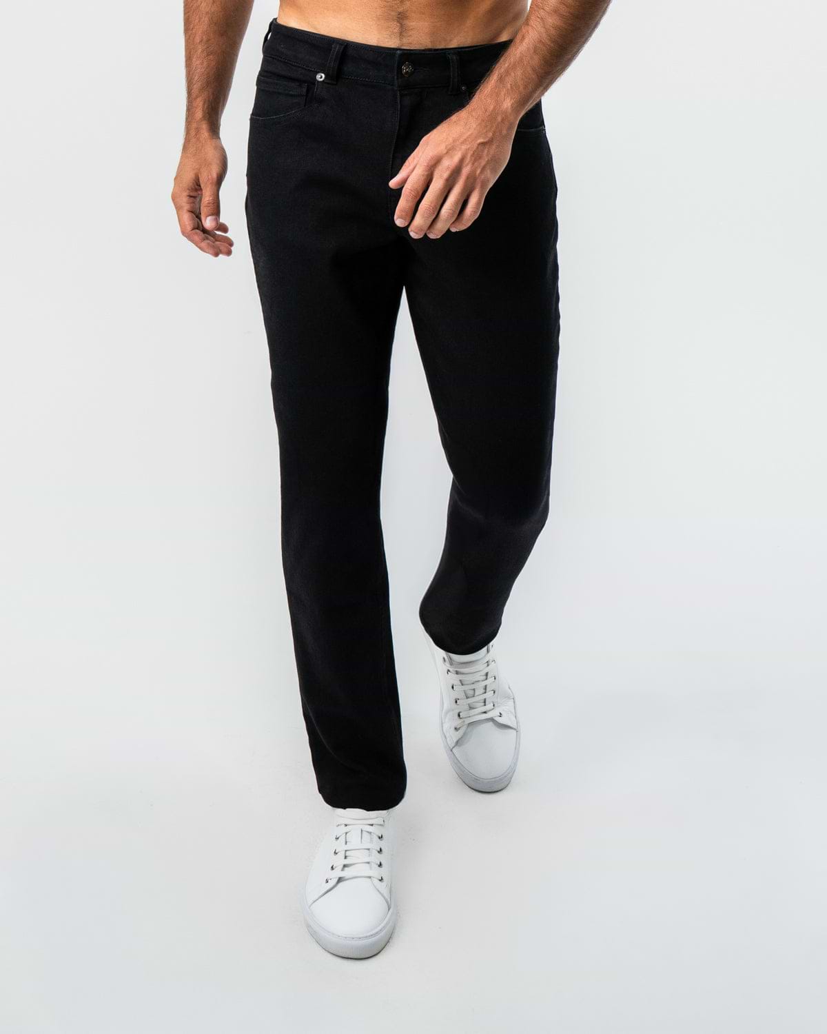 Athletic Fit Stretch Jeans - Black
