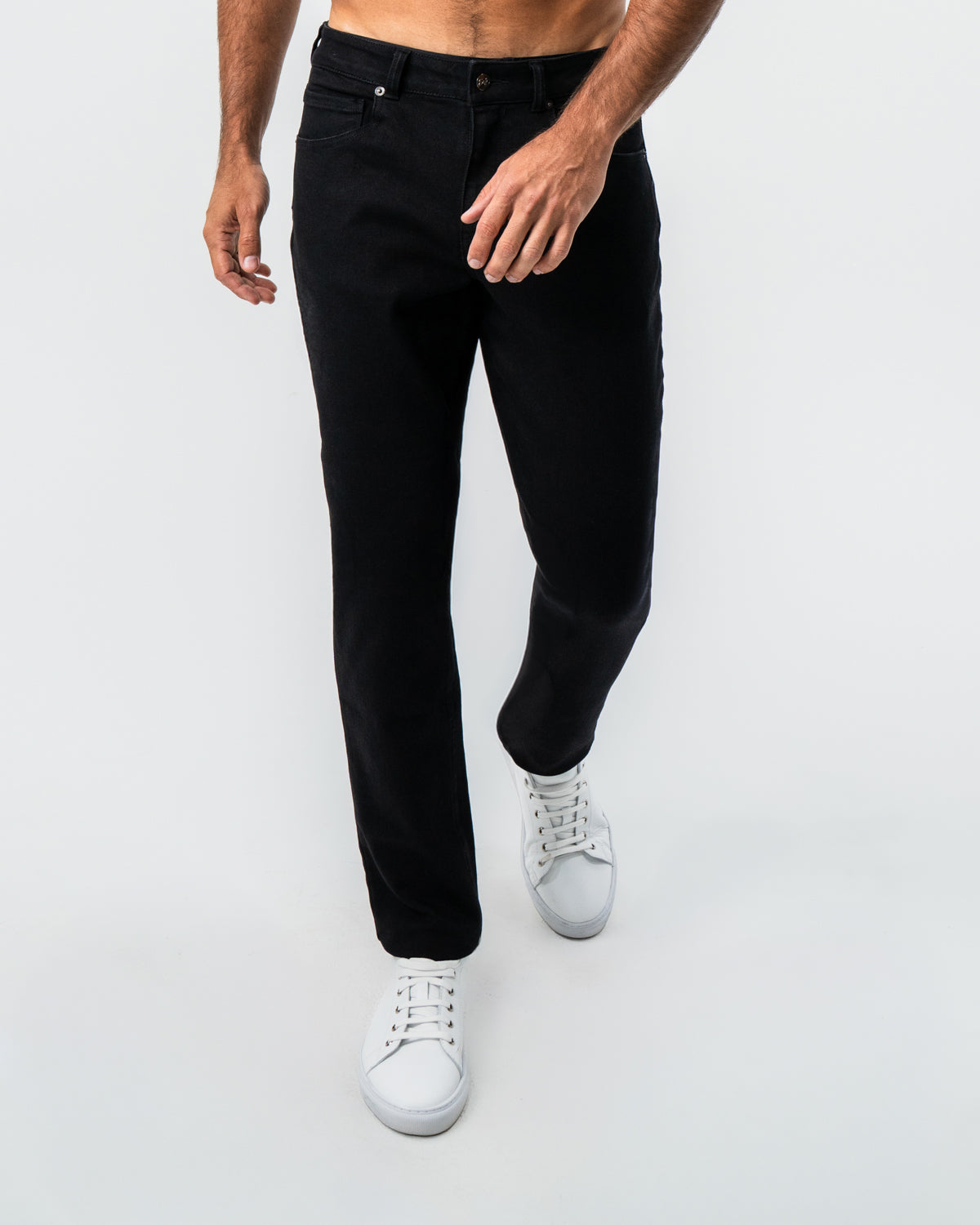 Athletic Fit Stretch Jeans - Black