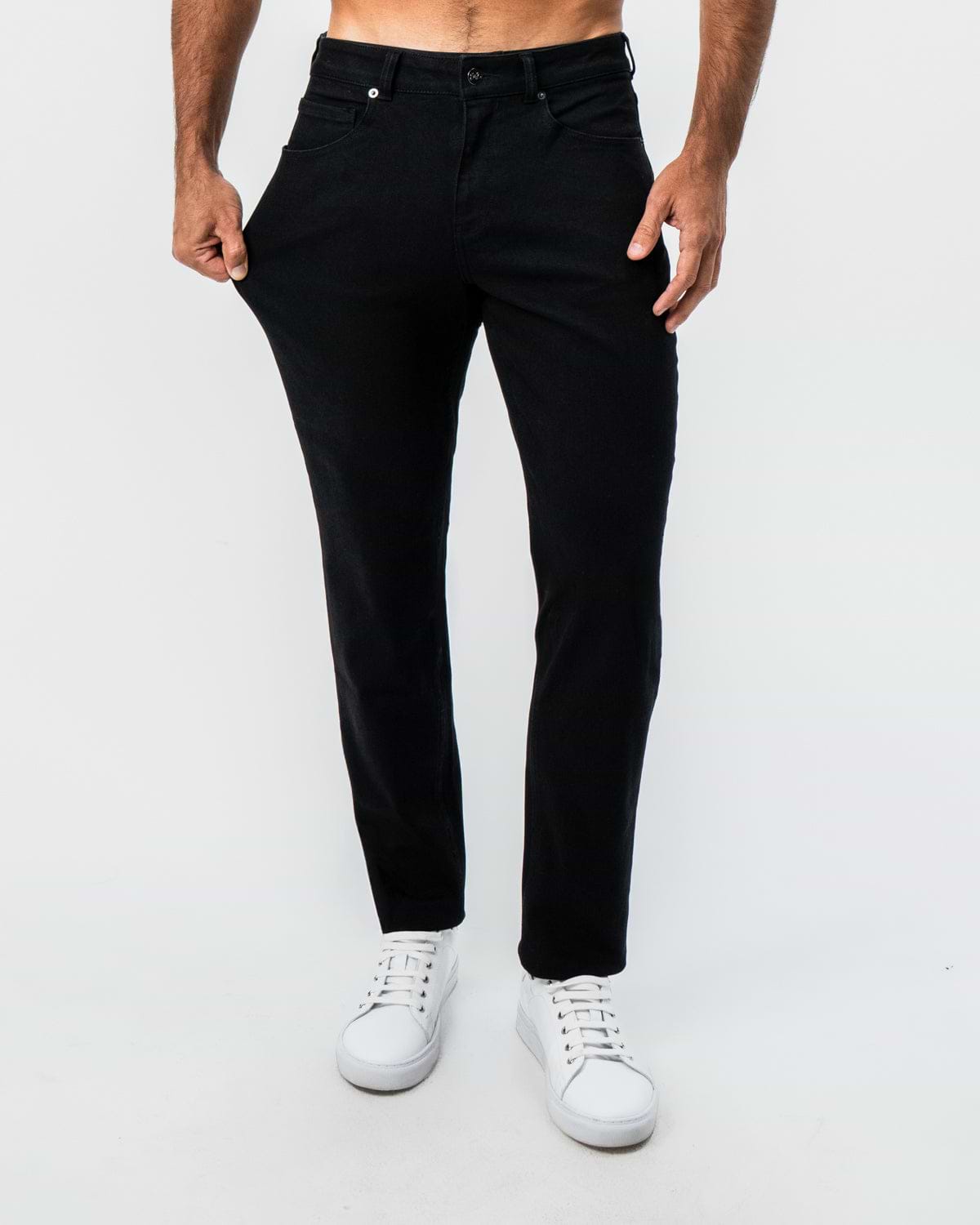 Athletic Fit Stretch Jeans - Black