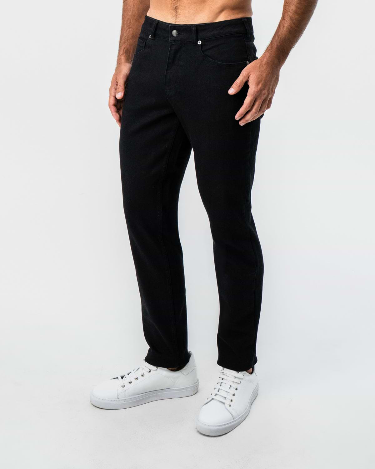 Athletic Fit Stretch Jeans - Black