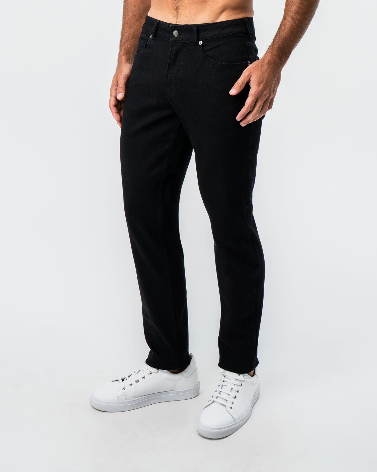 Athletic Fit Stretch Jeans - Black