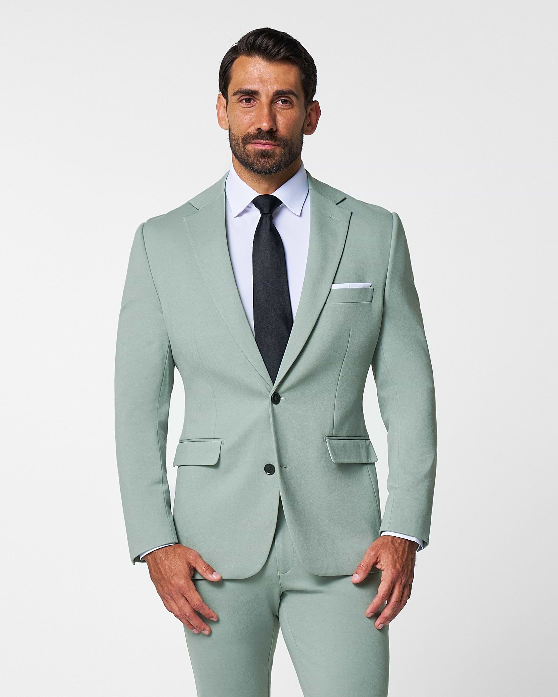 Athletic Fit Stretch Blazer - Solid Dusty Sage