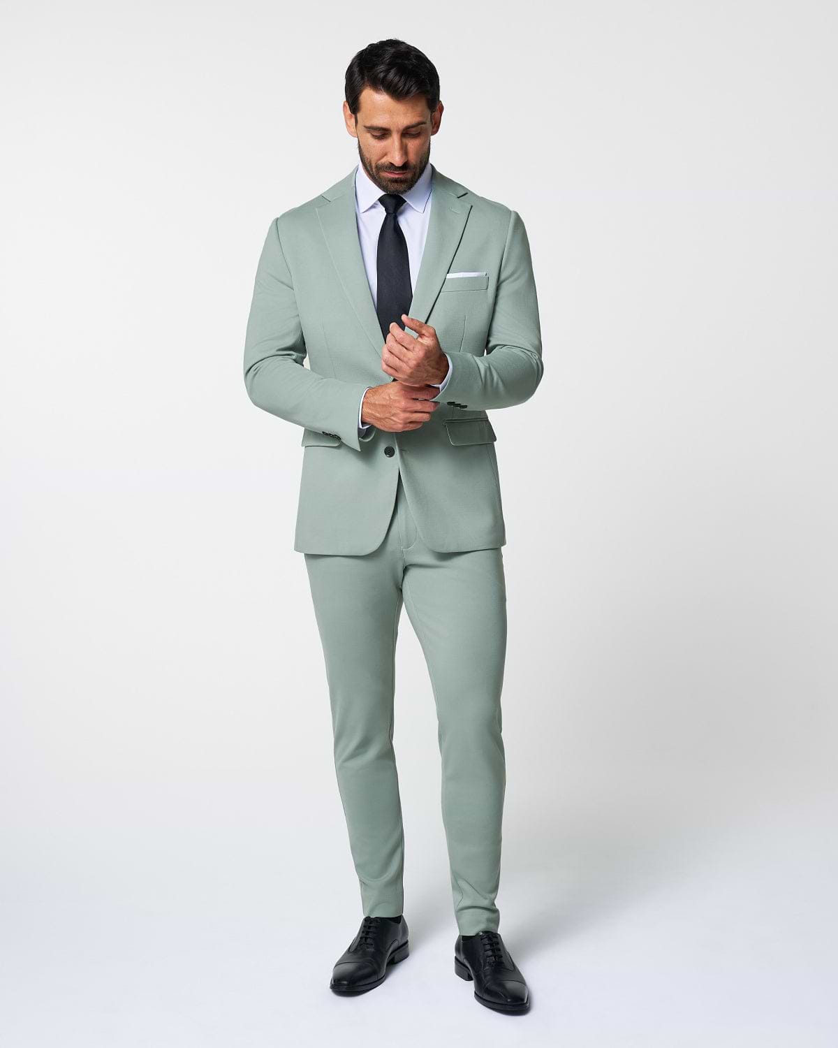 Athletic Fit Stretch Blazer - Solid Dusty Sage