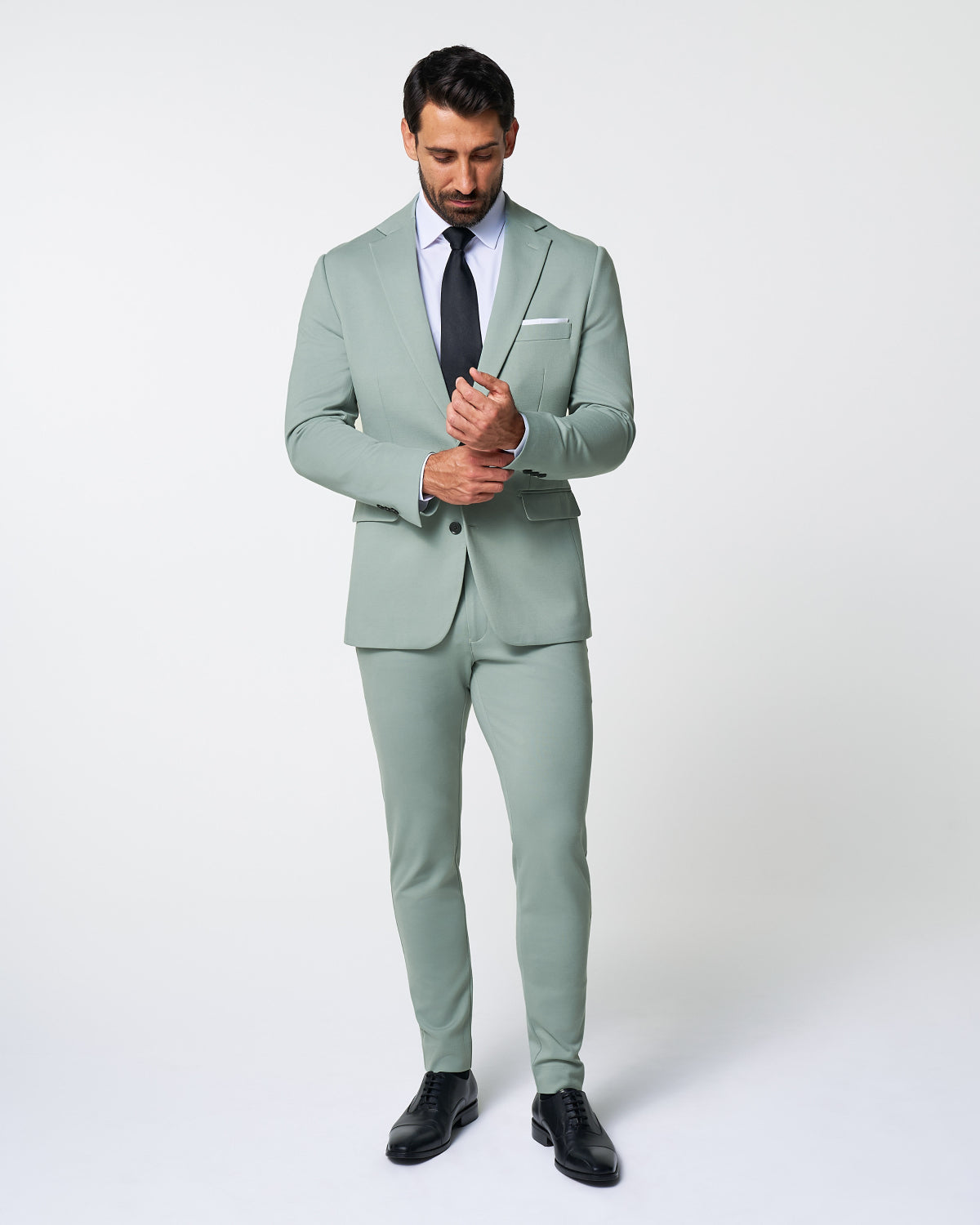 Athletic Fit Stretch Blazer - Solid Dusty Sage