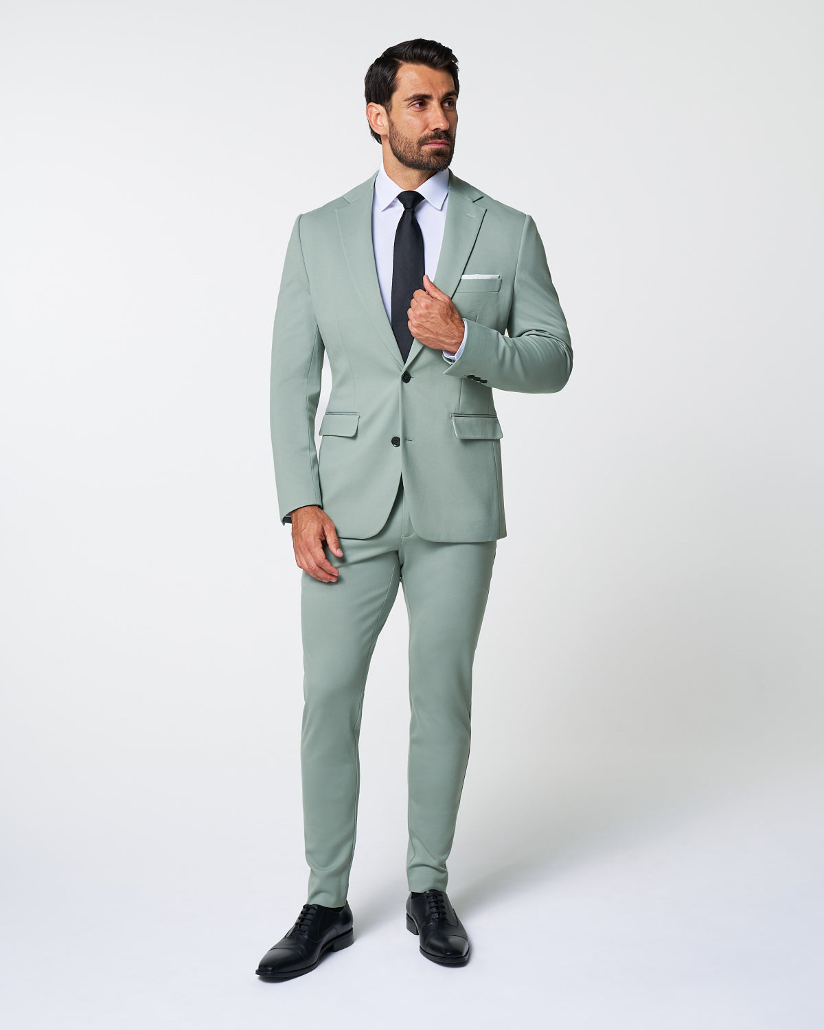 Athletic Fit Stretch Blazer - Solid Dusty Sage