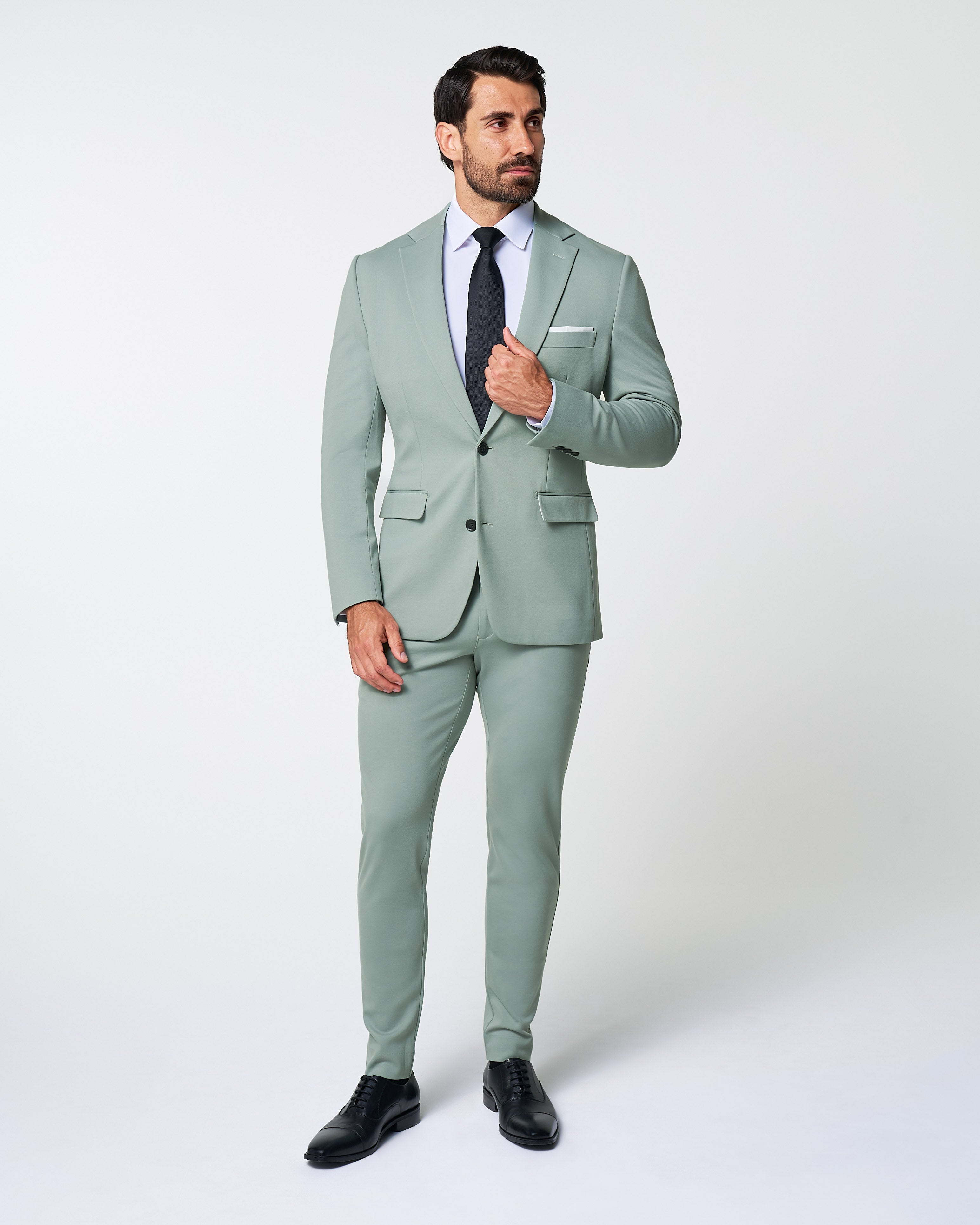 Athletic Fit Stretch Blazer - Solid Dusty Sage