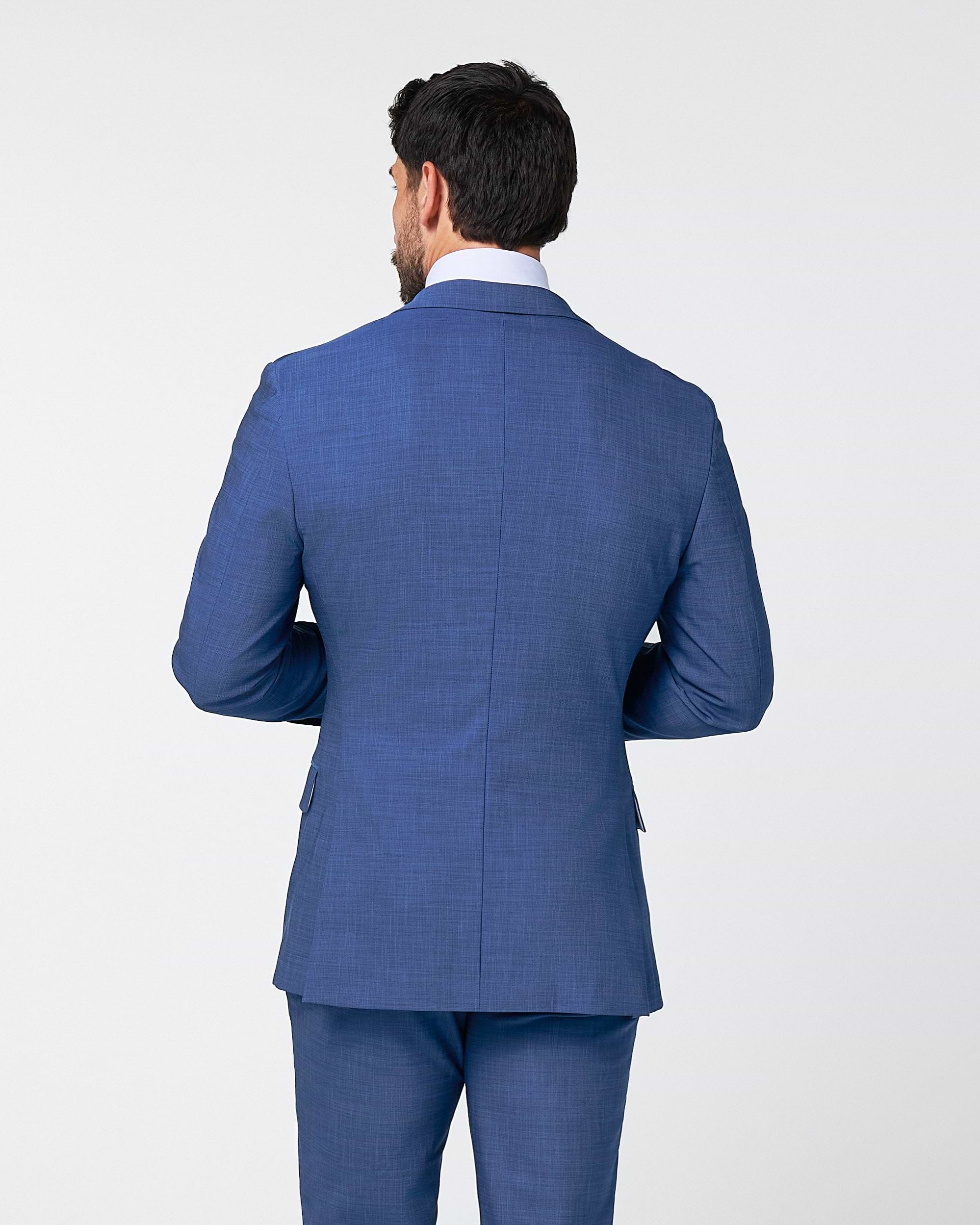 Athletic Fit Stretch Blazer - Heathered Blue