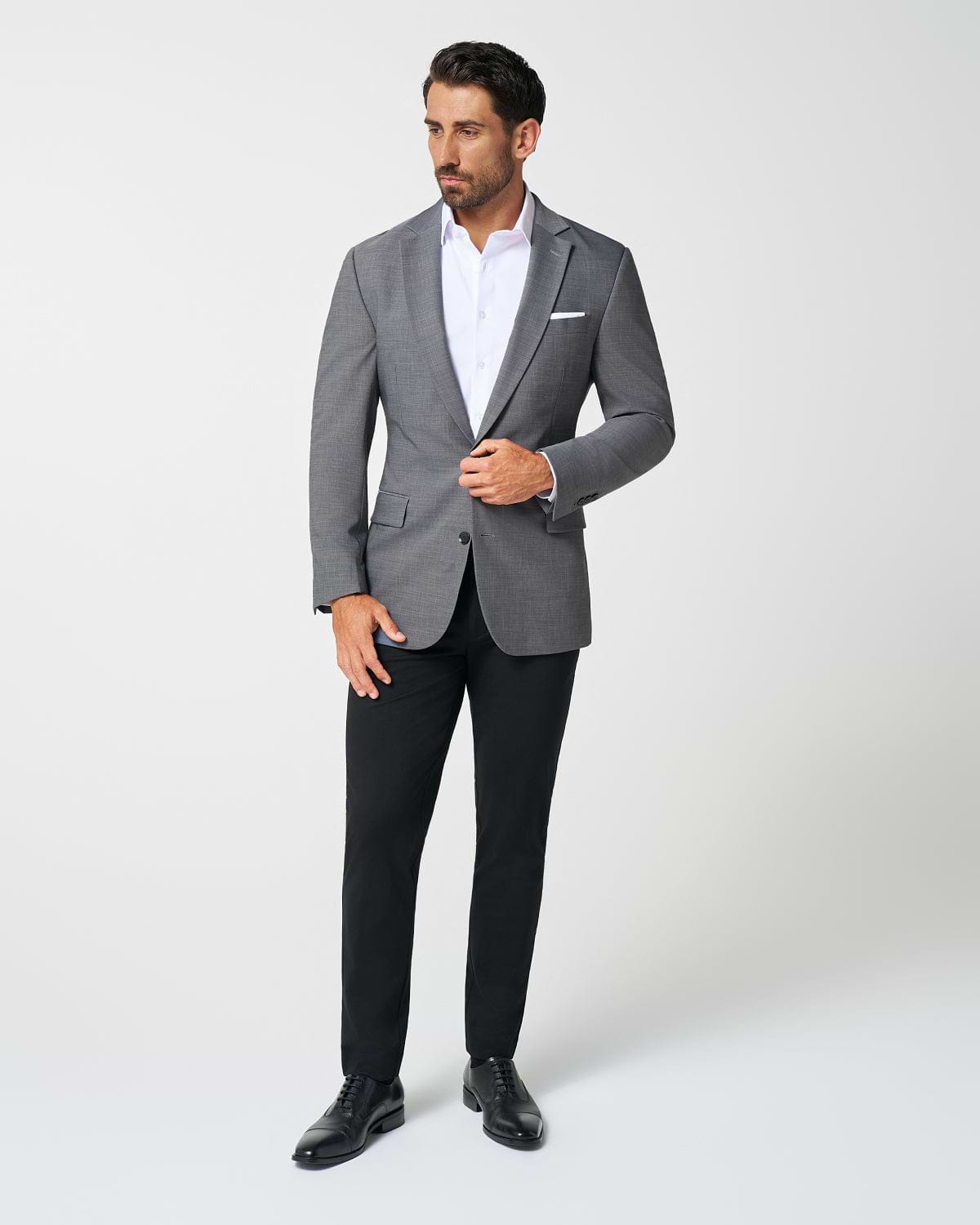 Athletic Fit Stretch Blazer - Heathered Grey