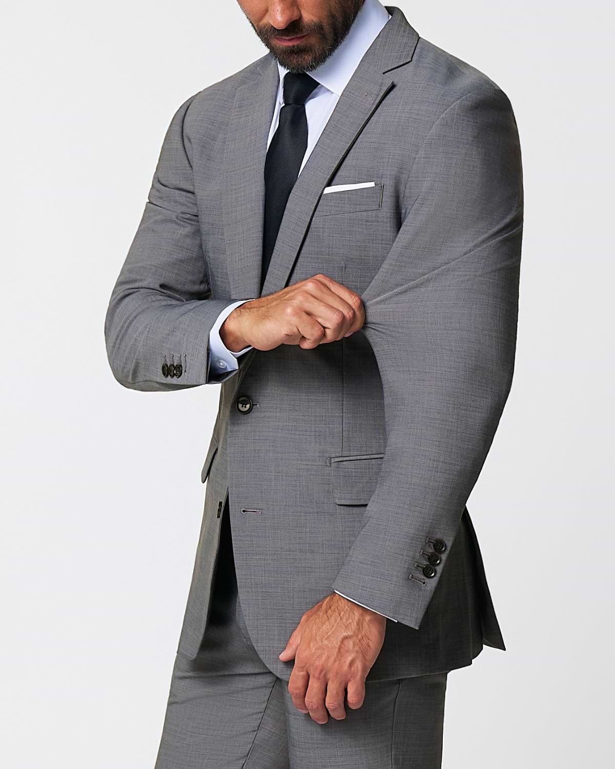 Athletic Fit Stretch Blazer - Heathered Grey