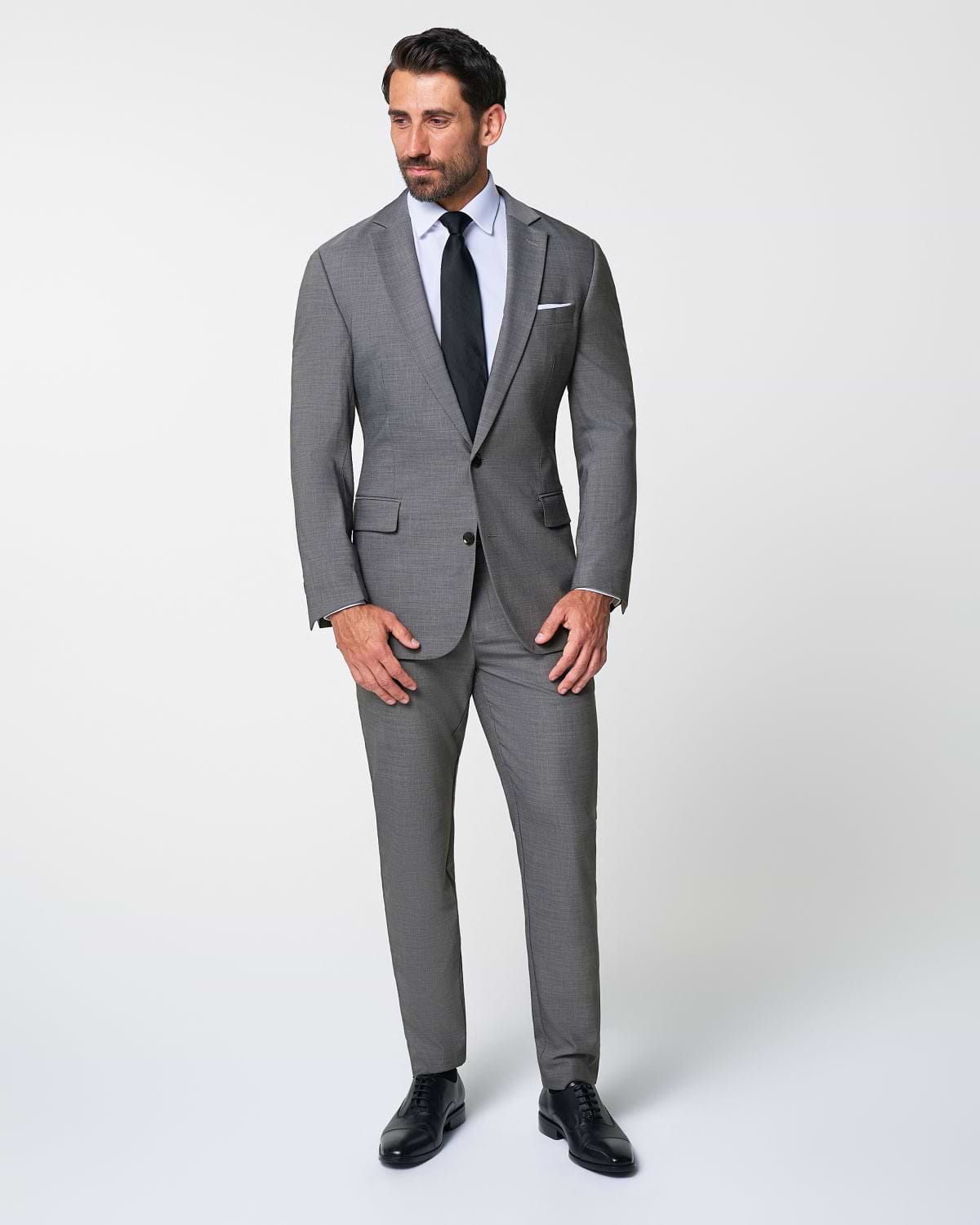 Athletic Fit Stretch Blazer - Heathered Grey