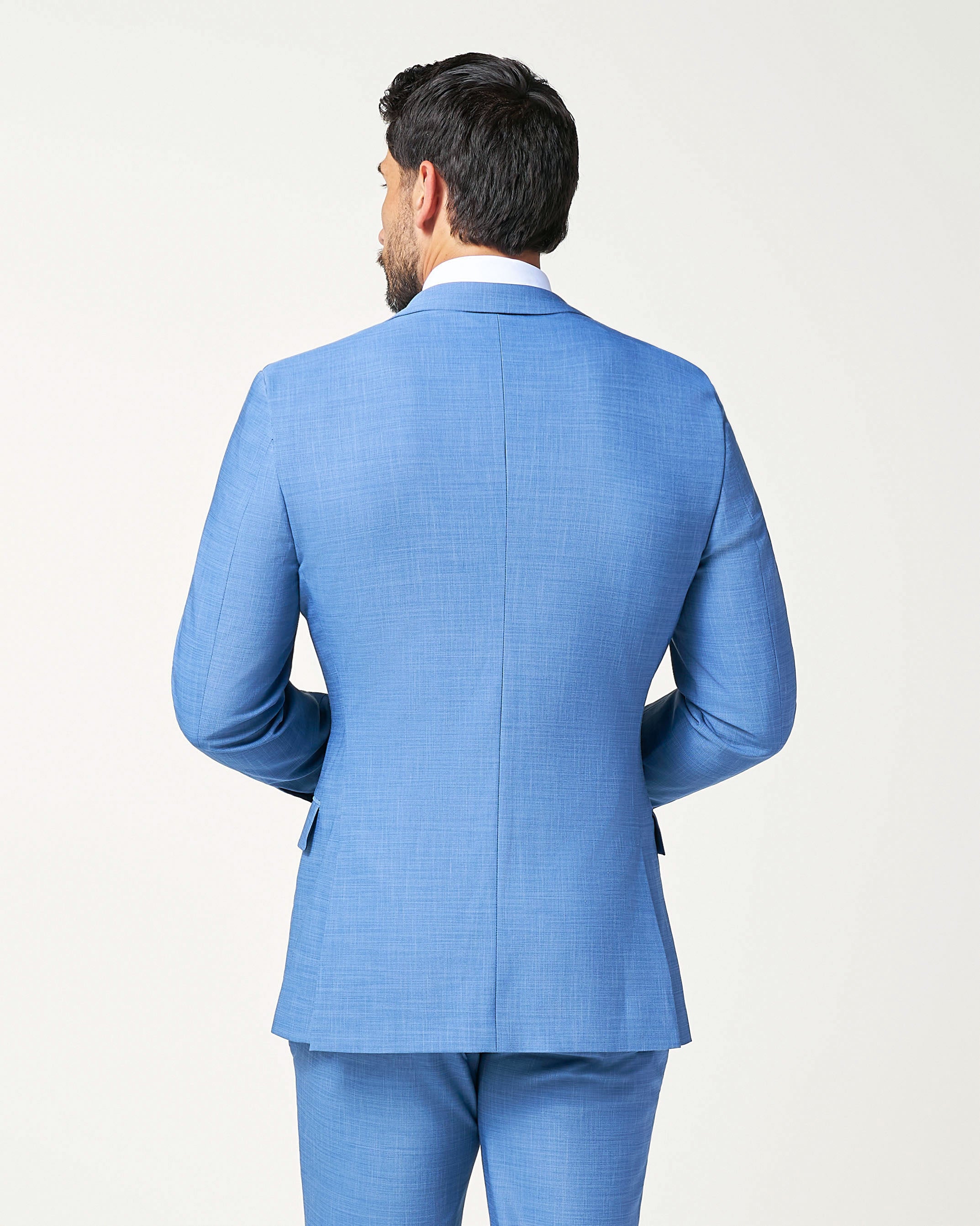 Athletic Fit Stretch Blazer - Heathered Light Blue