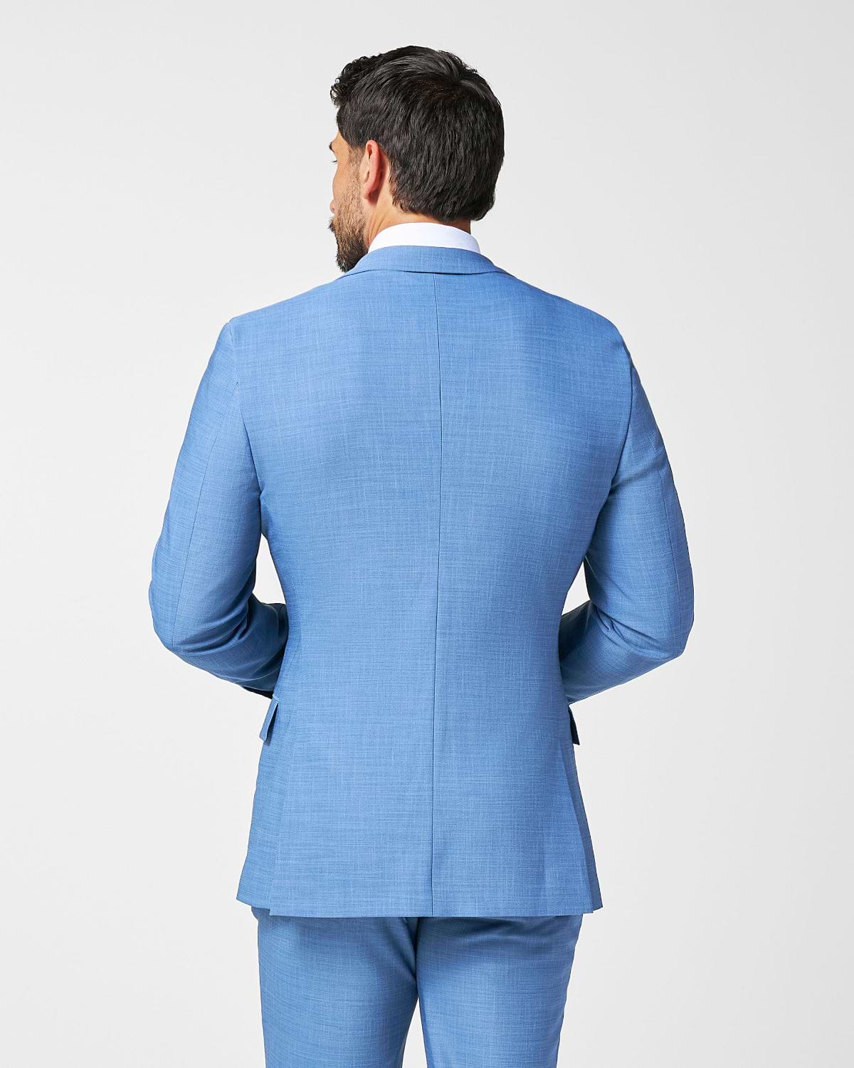 Athletic Fit Stretch Blazer - Heathered Light Blue