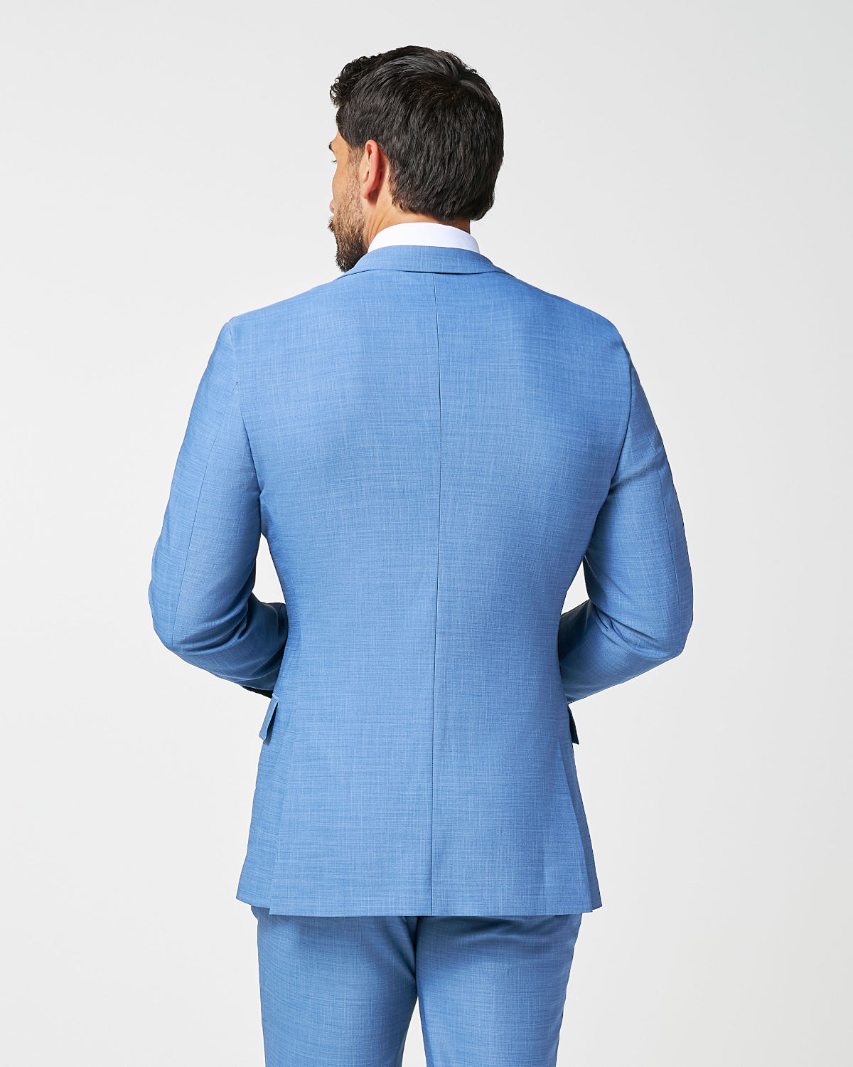 Athletic Fit Stretch Blazer - Heathered Light Blue