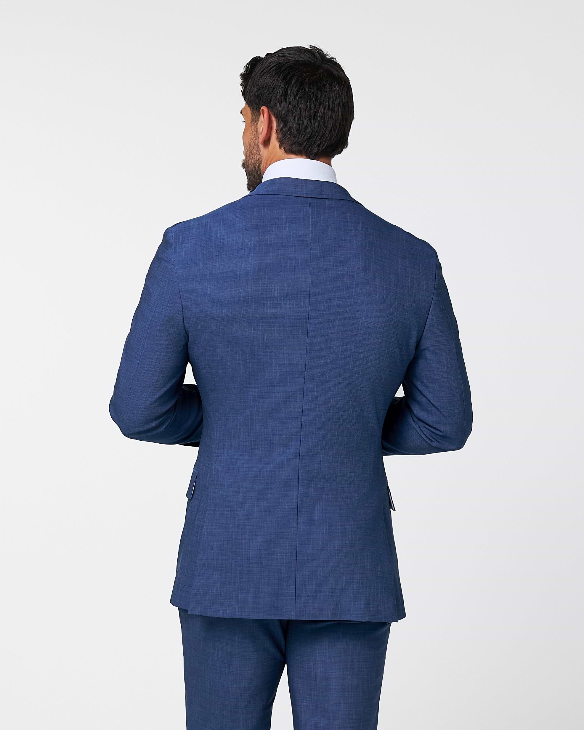 Athletic Fit Stretch Blazer - Heathered Navy