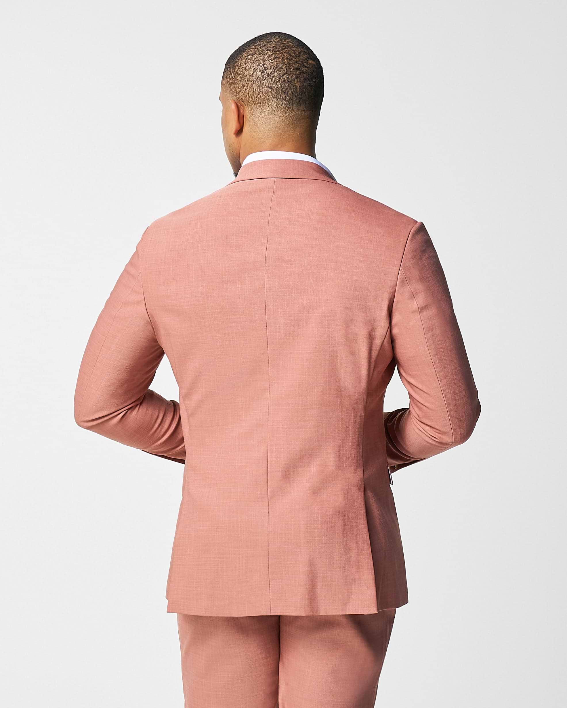 Athletic Fit Stretch Blazer - Heathered Salmon