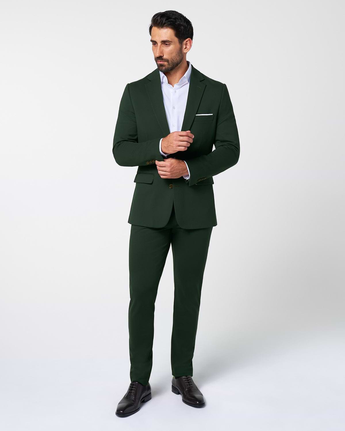 Athletic Fit Stretch Blazer - Solid Hunter Green