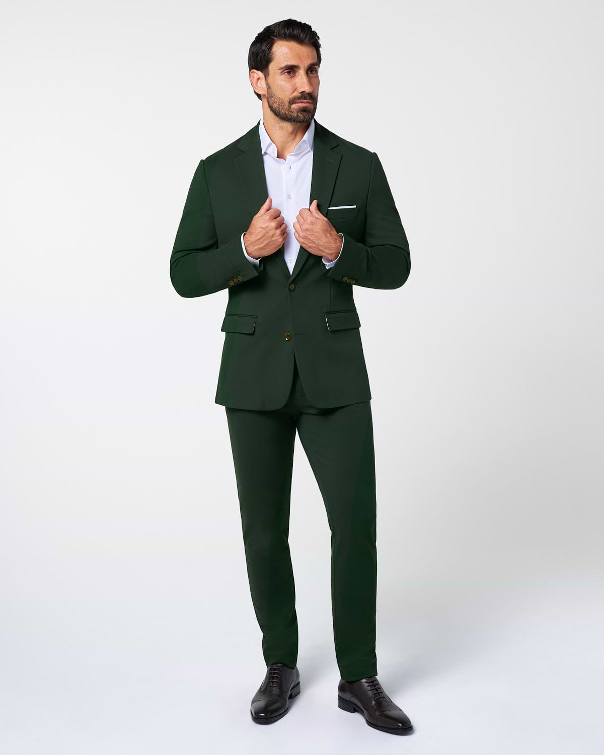 Athletic Fit Stretch Blazer - Solid Hunter Green