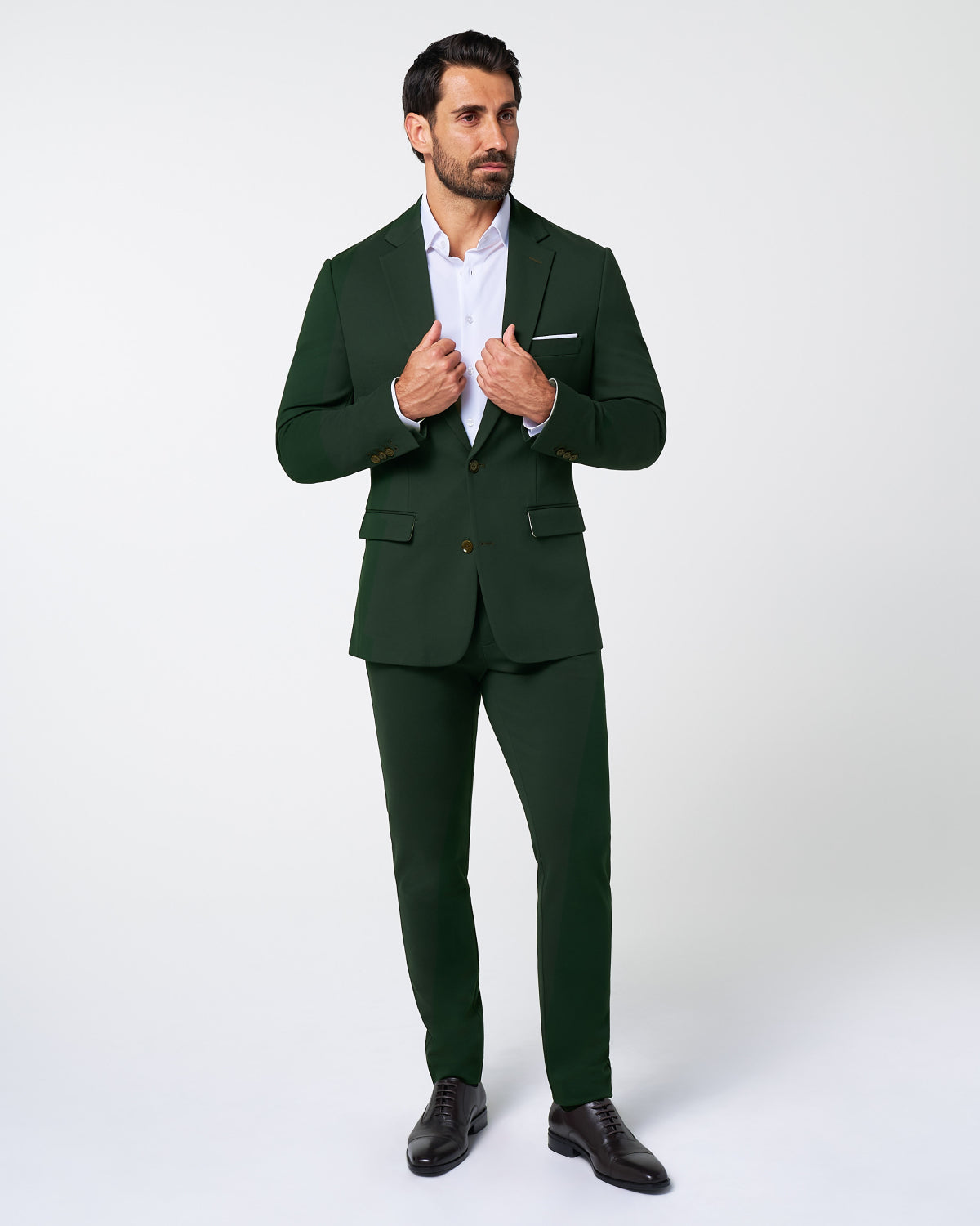 Athletic Fit Stretch Blazer - Solid Hunter Green