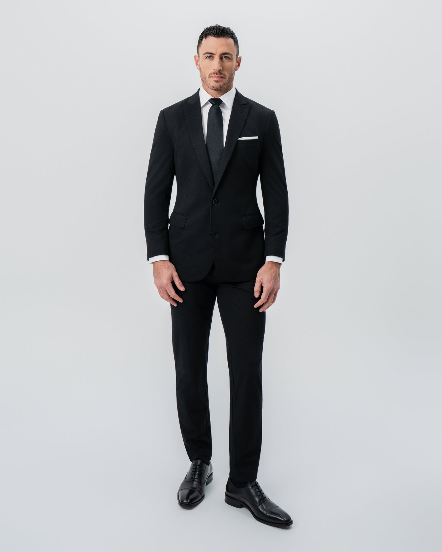 Athletic Fit Stretch Blazer - Black - Pick Stitch