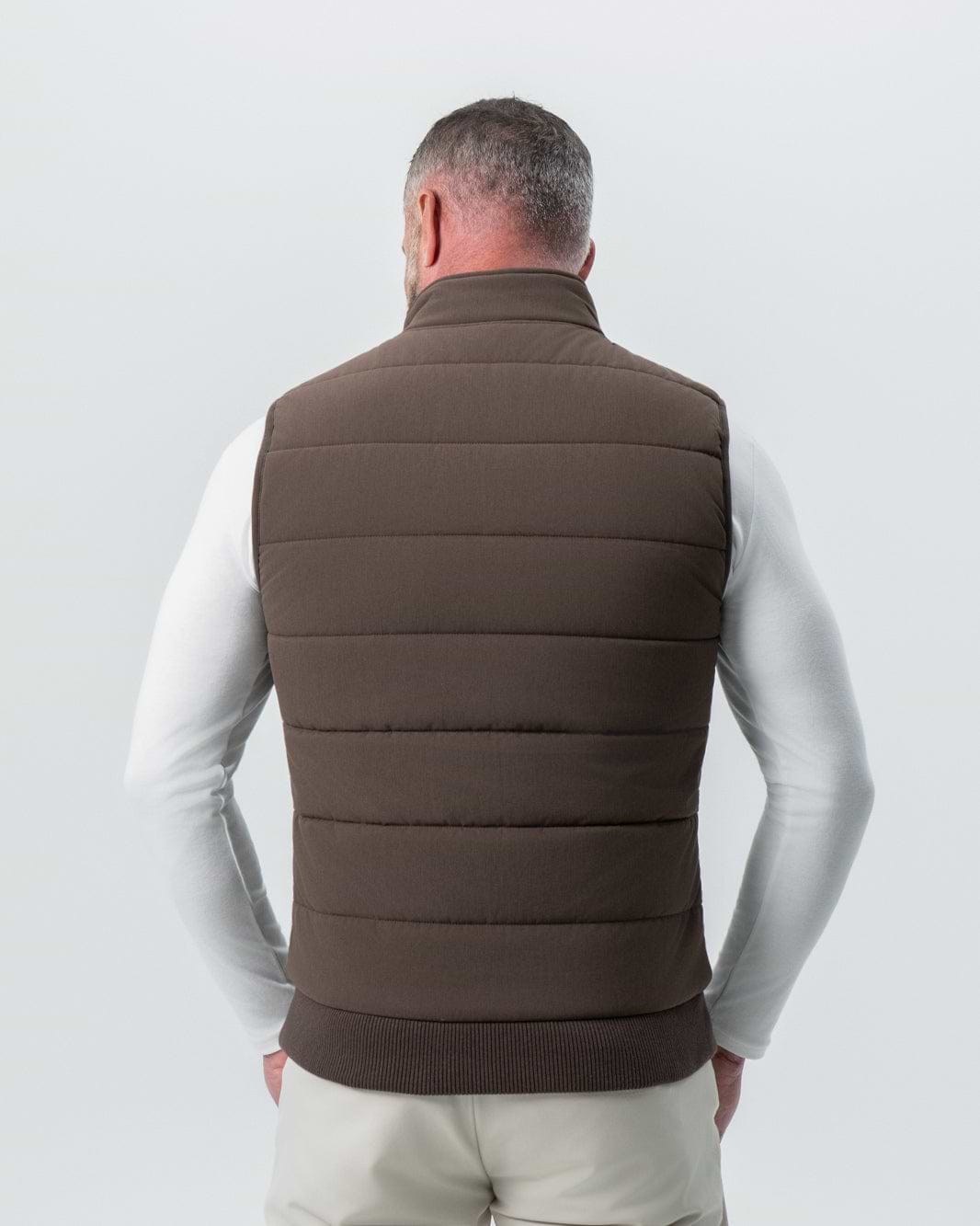 Down Vest - Brown