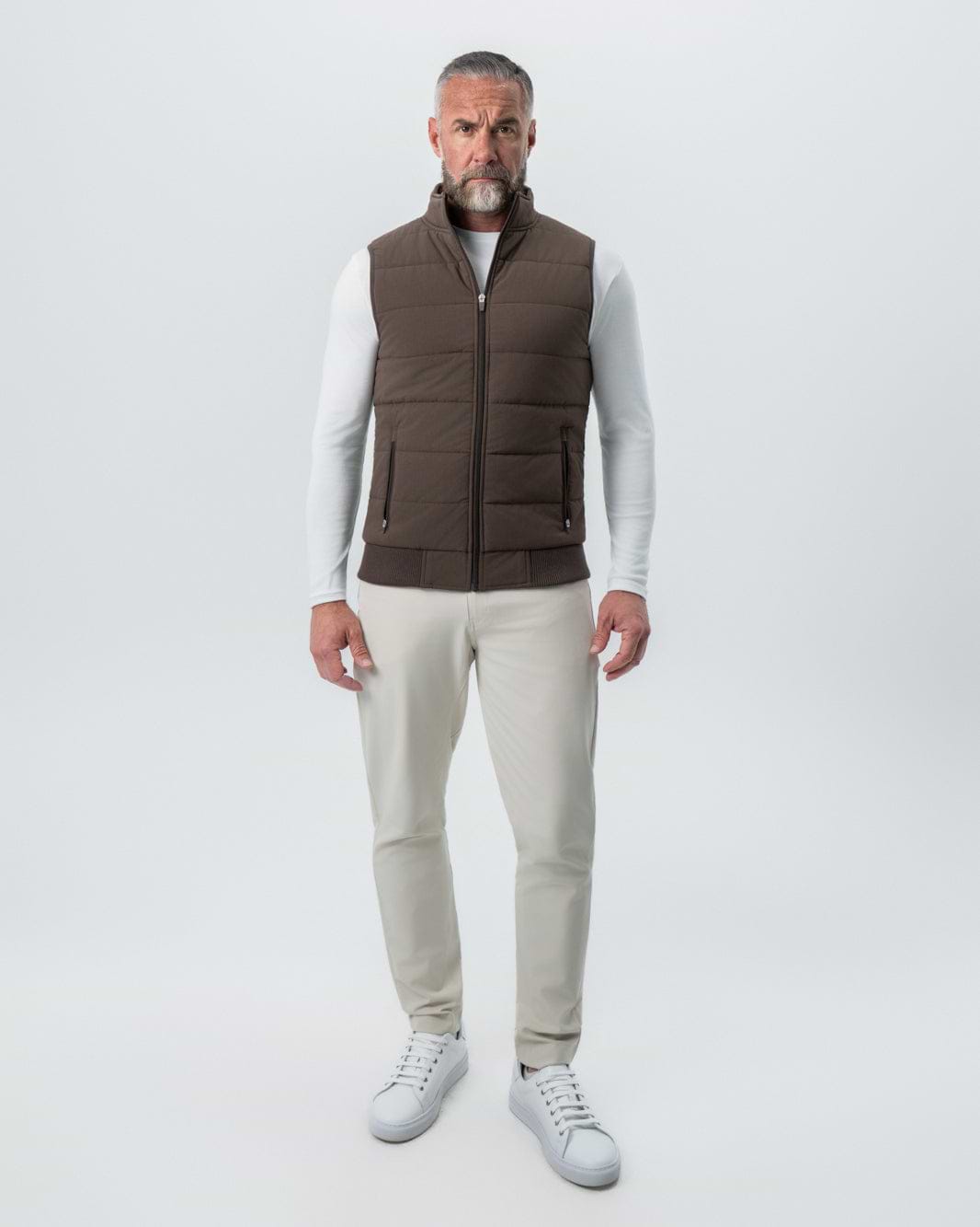 Down Vest - Brown