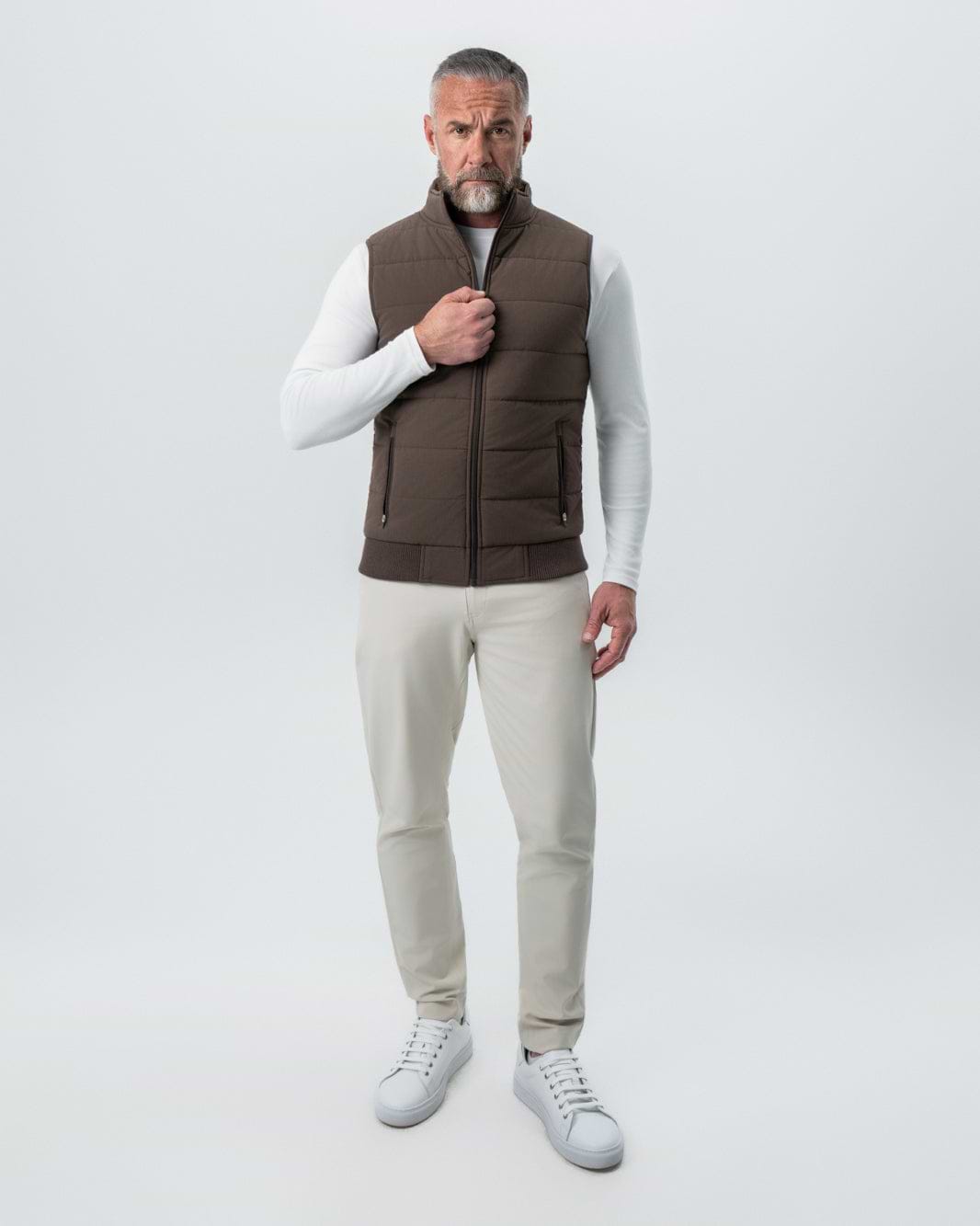 Down Vest - Brown