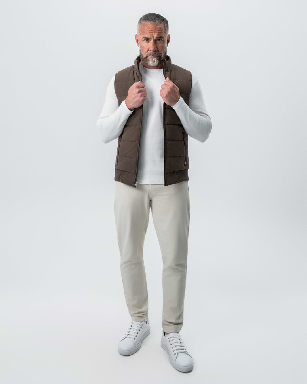 Down Vest - Brown
