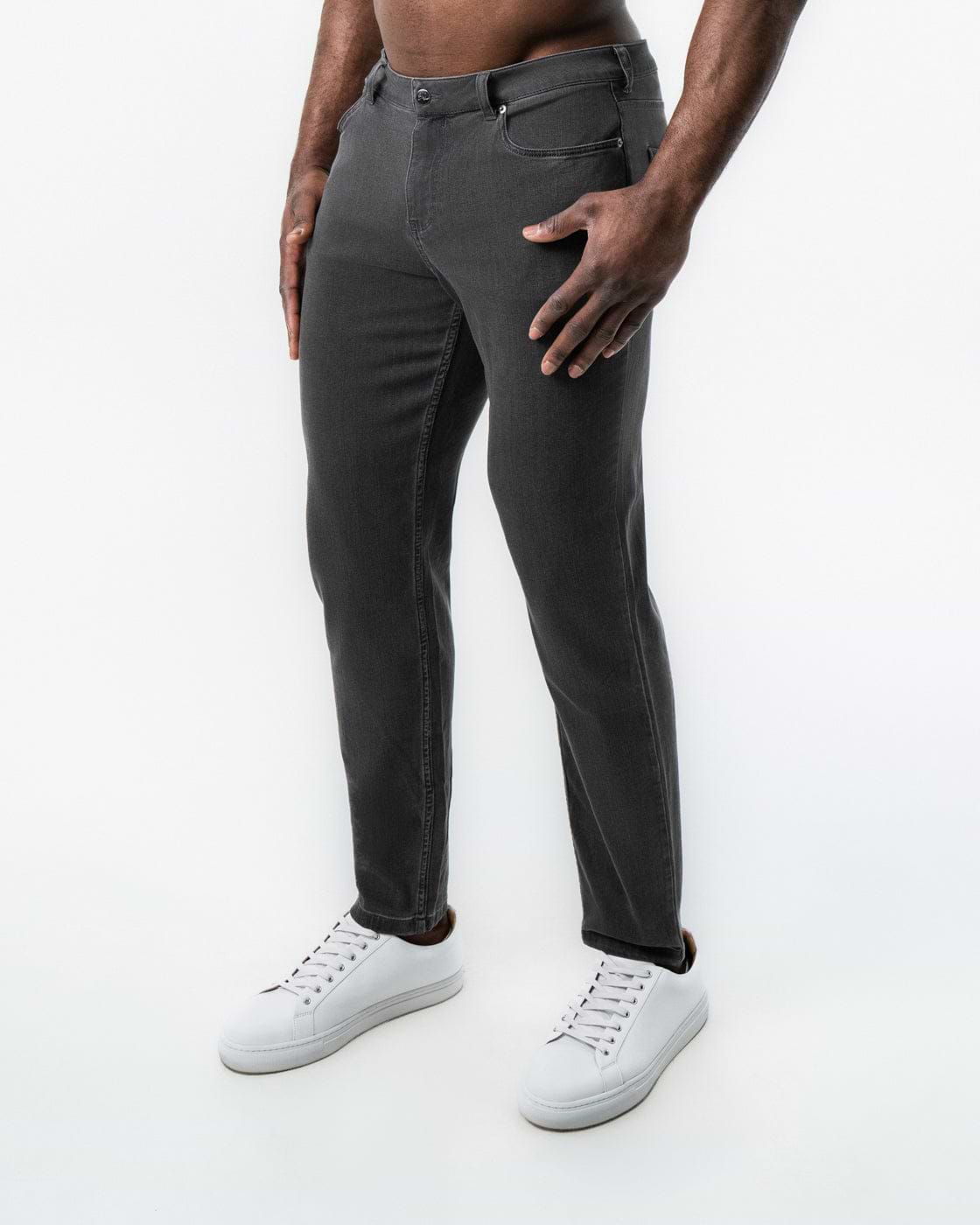Athletic Fit Stretch Jeans - Charcoal