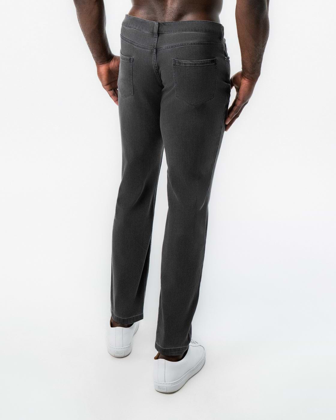 Athletic Fit Stretch Jeans - Charcoal