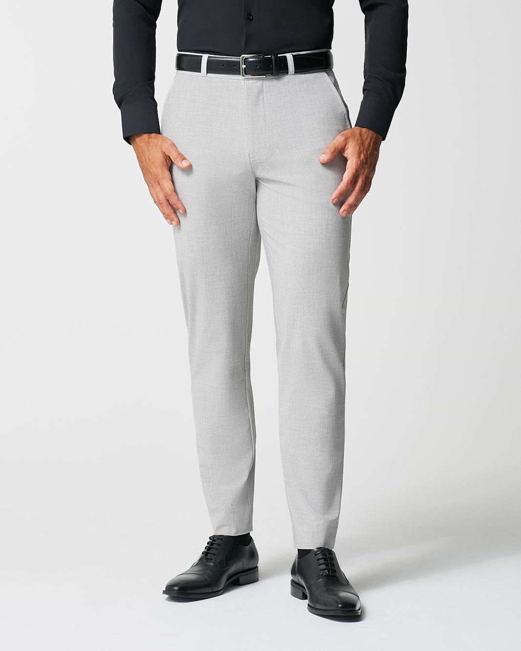 Athletic Fit Suit Pants - Lightweight Heathered Light Grey