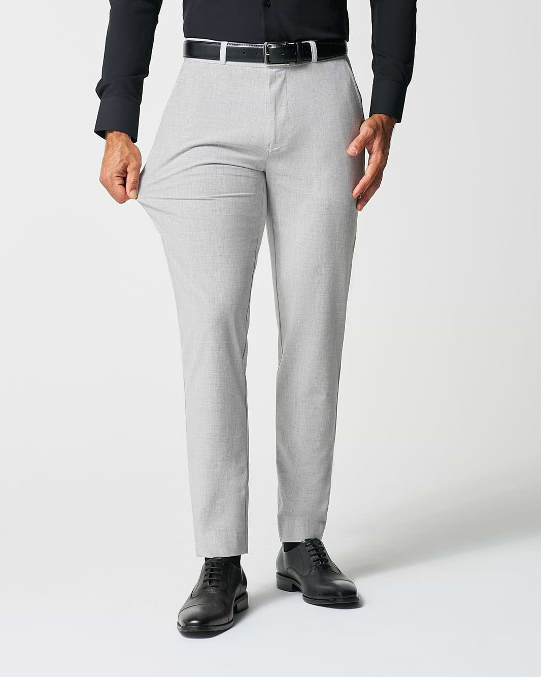 Athletic Fit Suit Pants - Lightweight Heathered Light Grey
