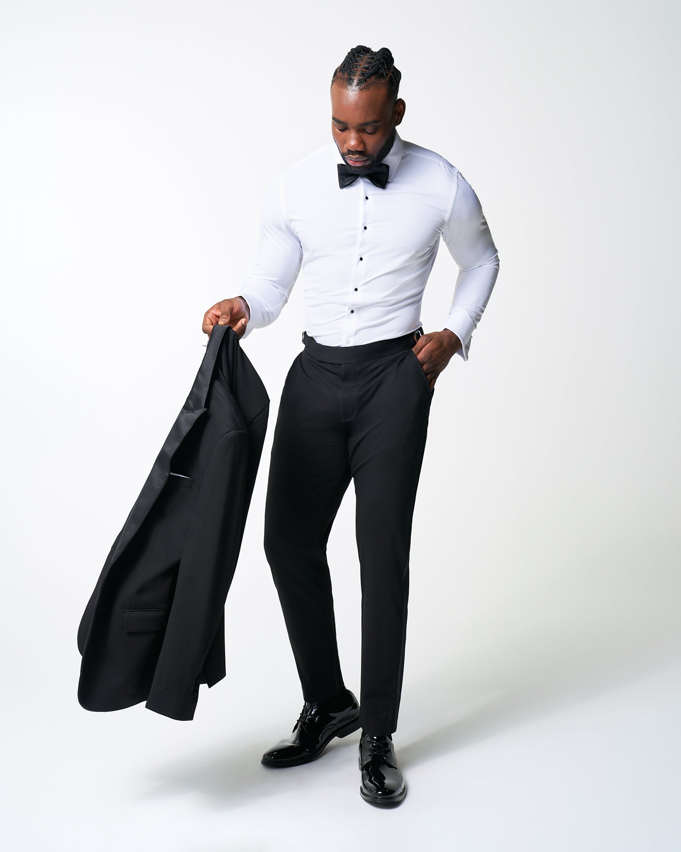 The Solid White Tuxedo Shirt - Classic Fit