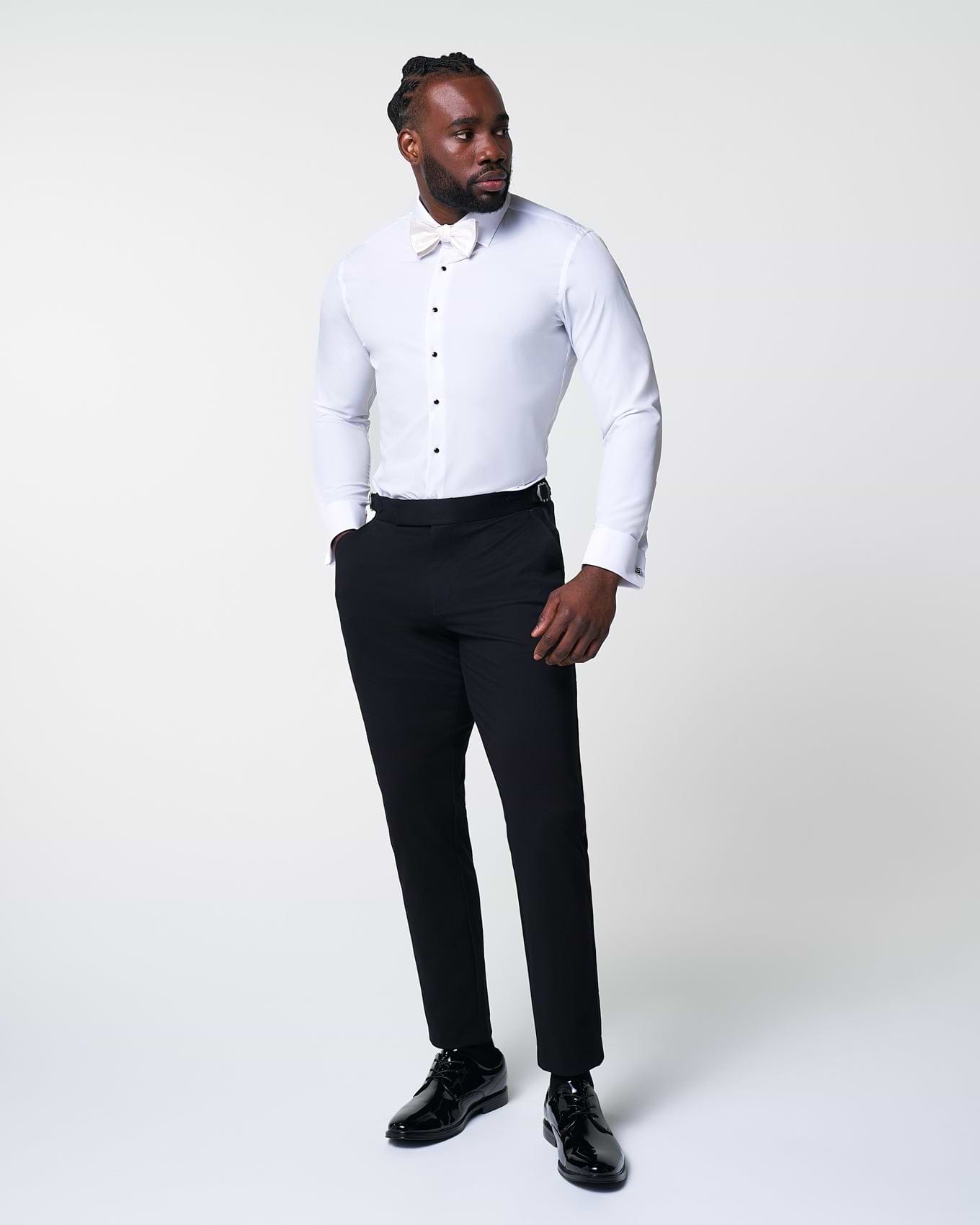 The Solid White Tuxedo Shirt