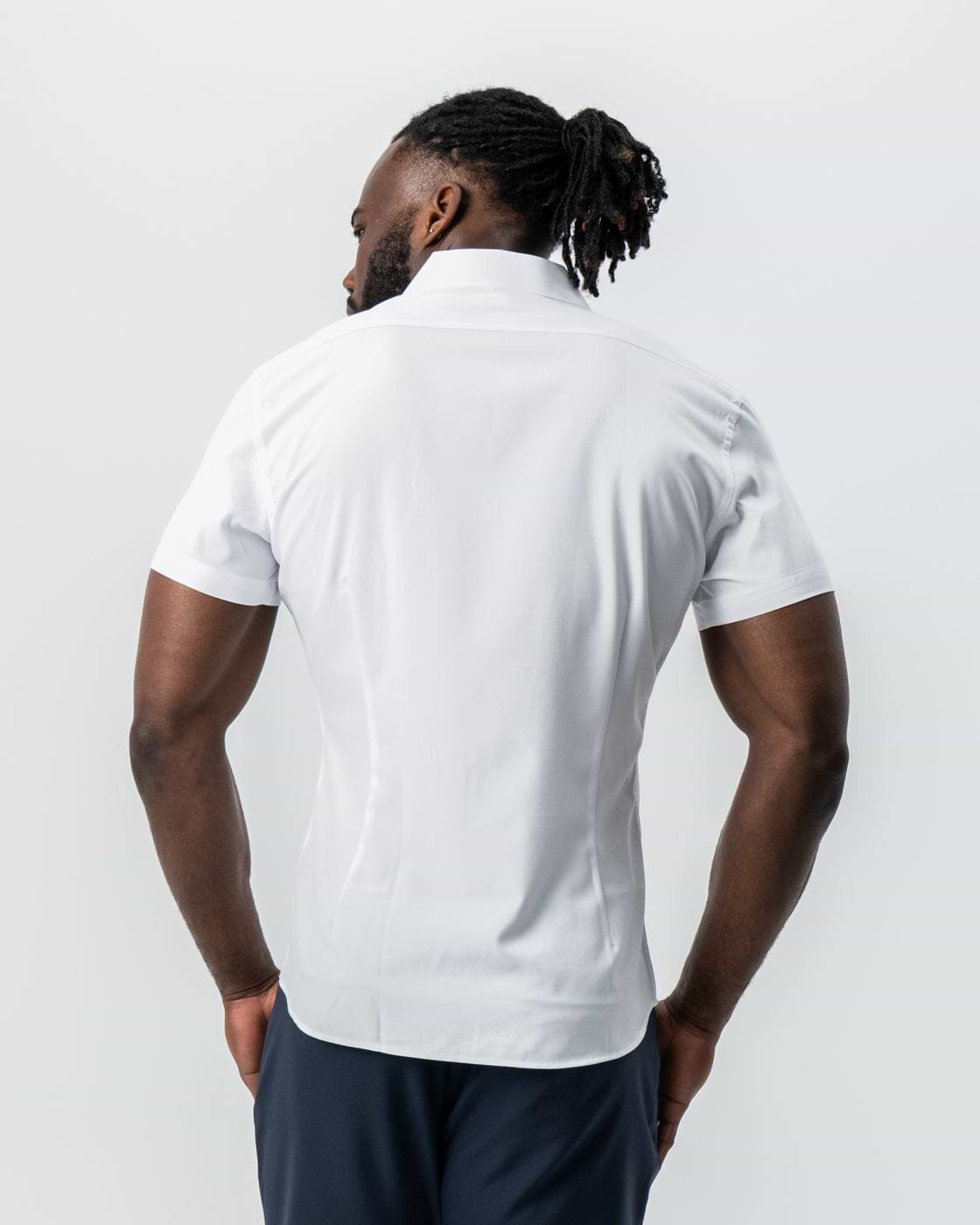 "The Hampton" White with Navy Accents