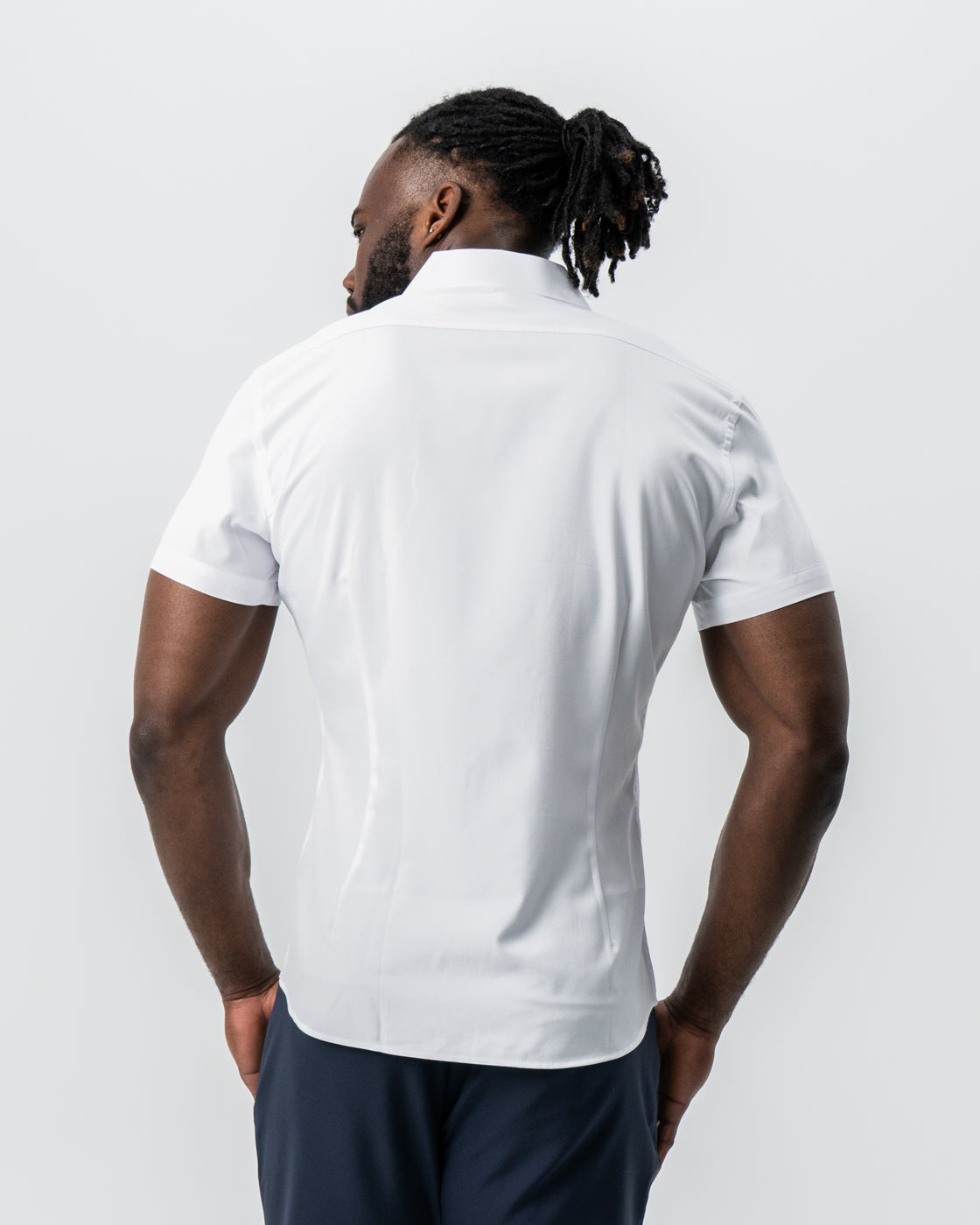 "The Hampton" White with Navy Accents