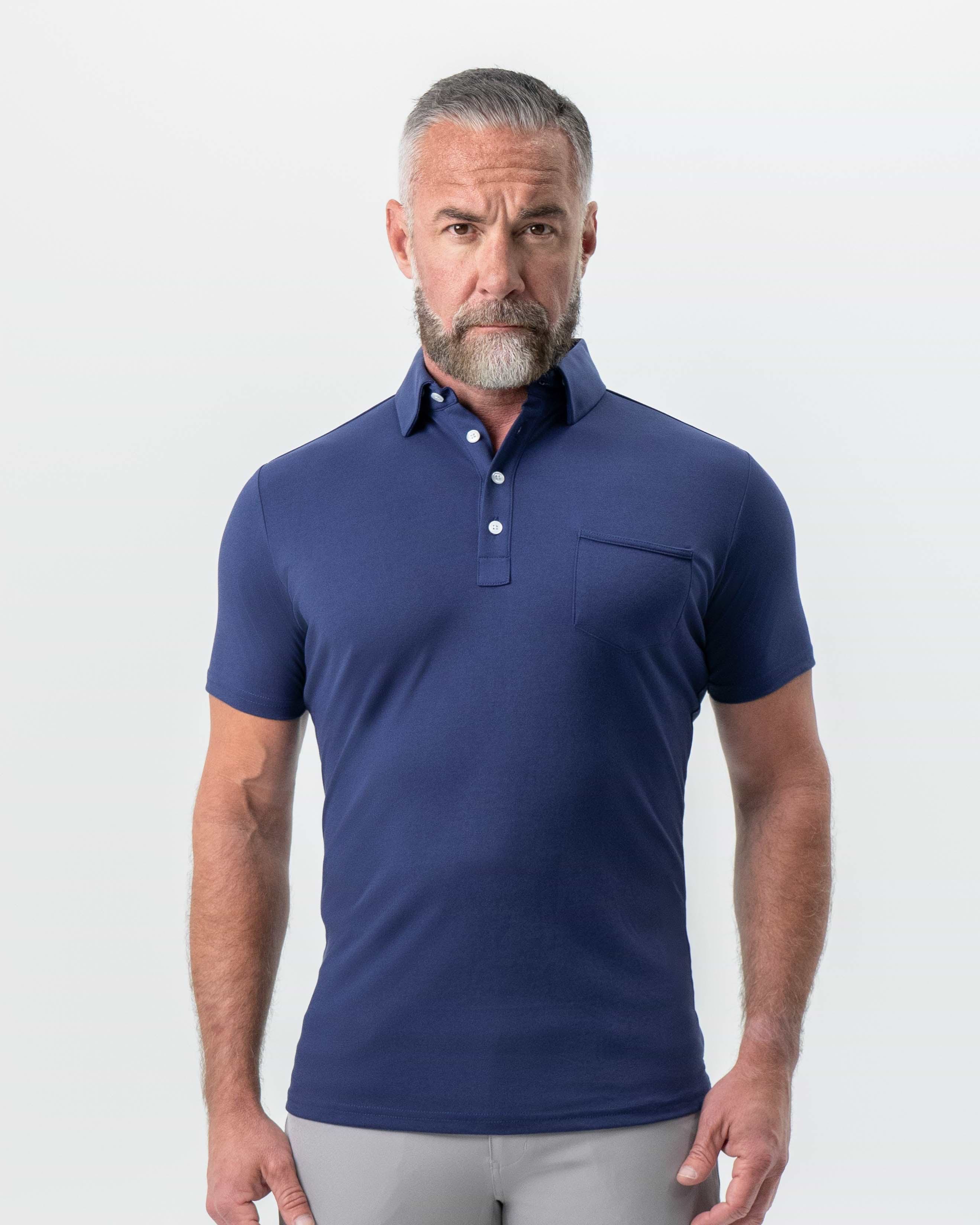 "The Harden" Navy Pique Polo