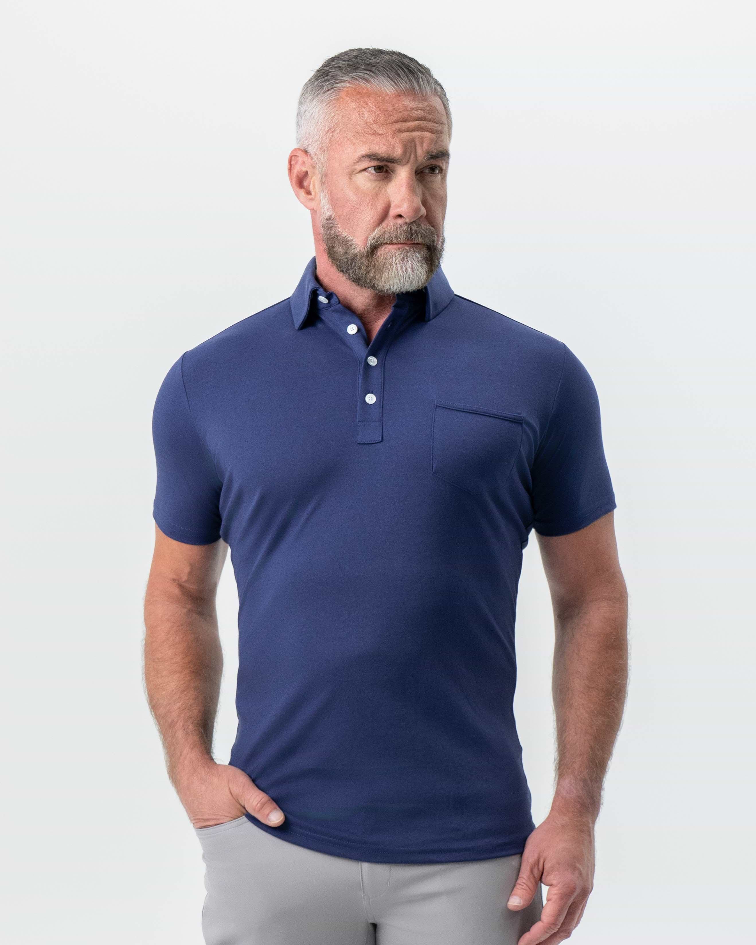 "The Harden" Navy Pique Polo