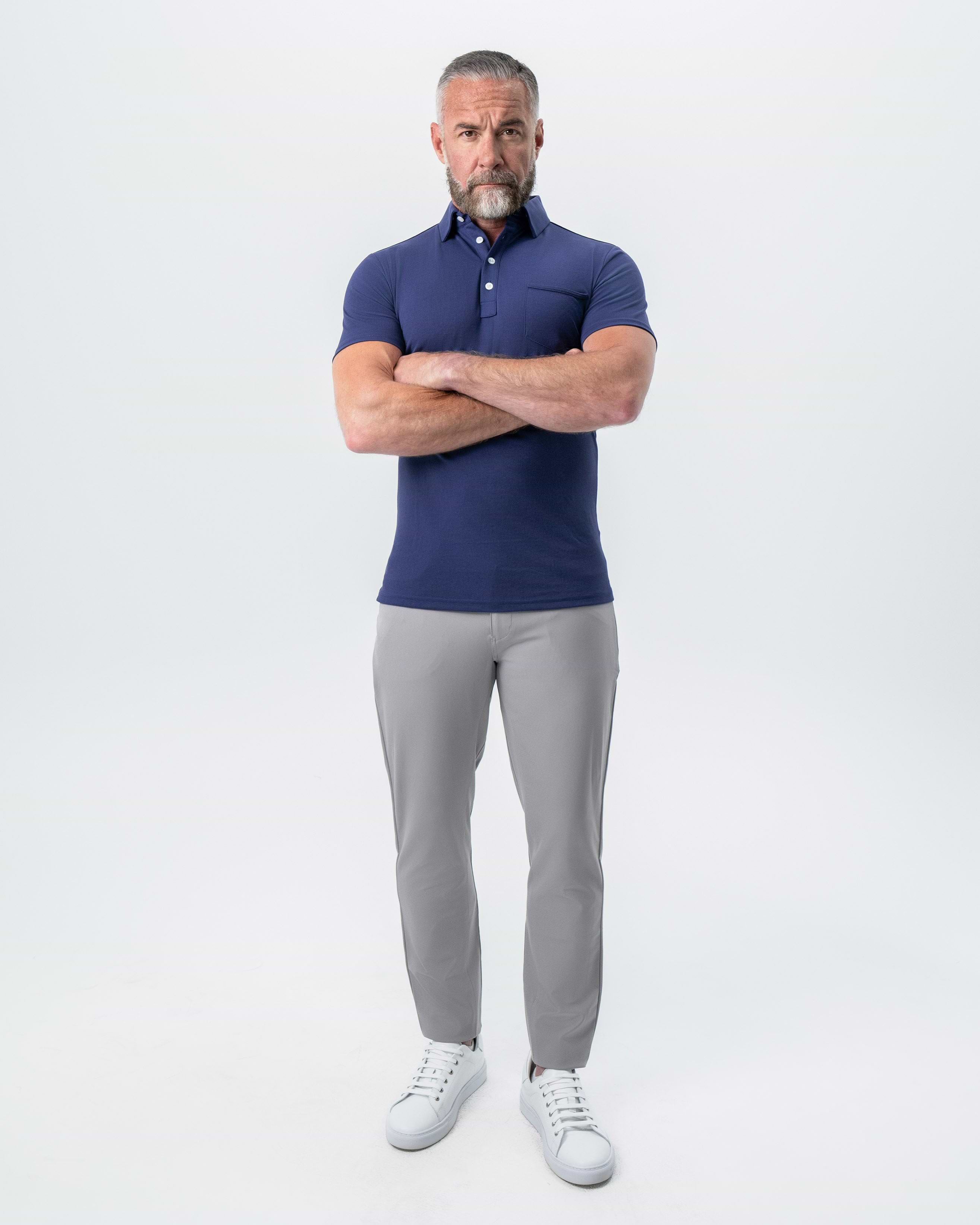 "The Harden" Navy Pique Polo