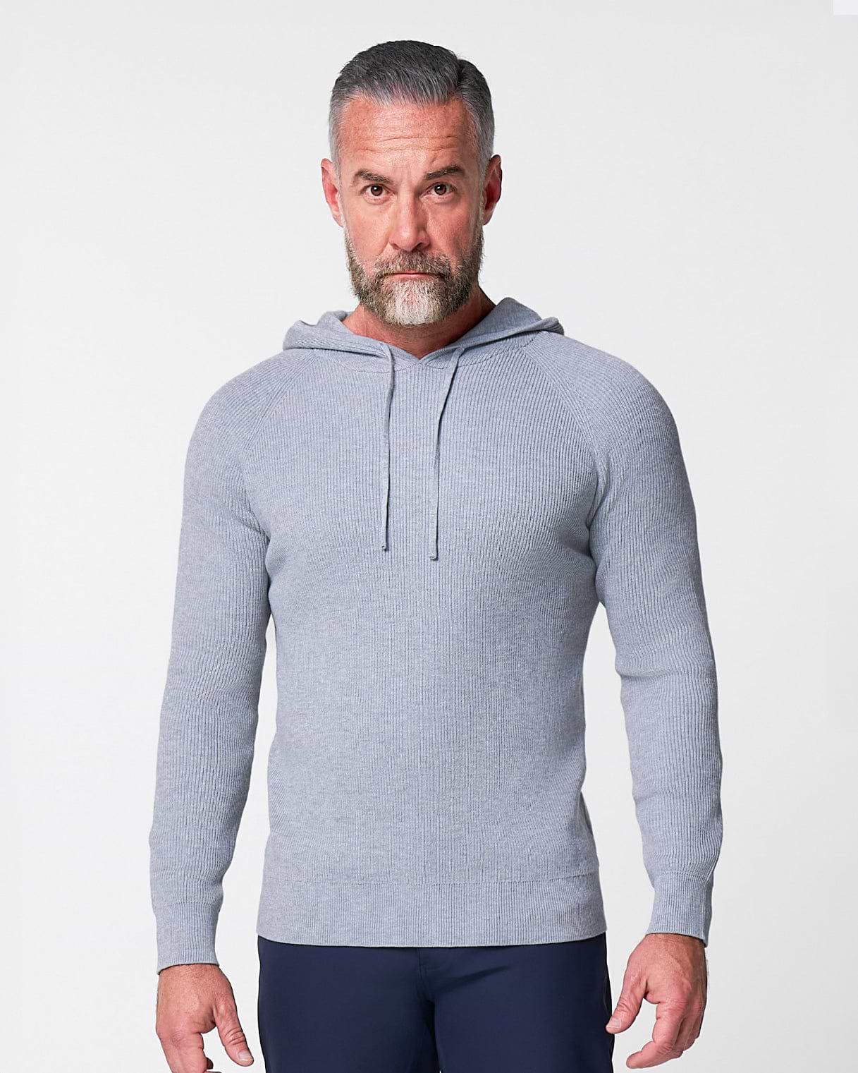 Heavy Knit Hoodie - Grey