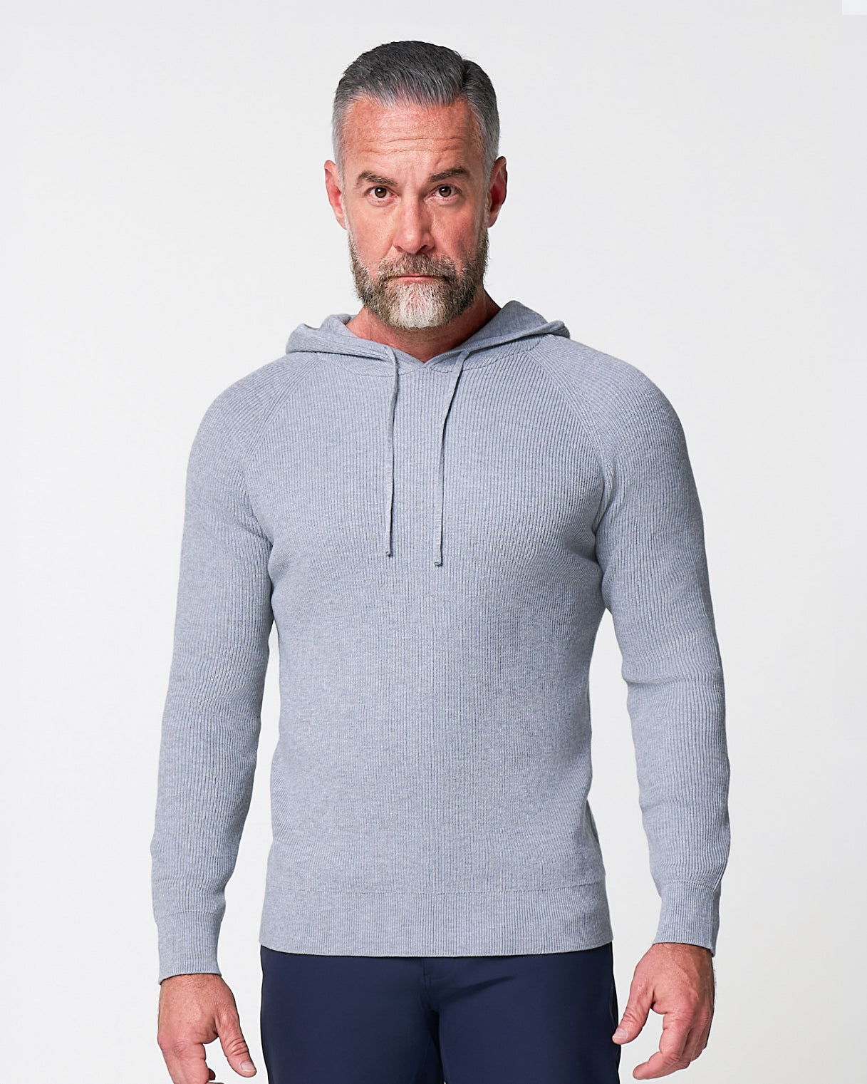 Heavy Knit Hoodie - Grey